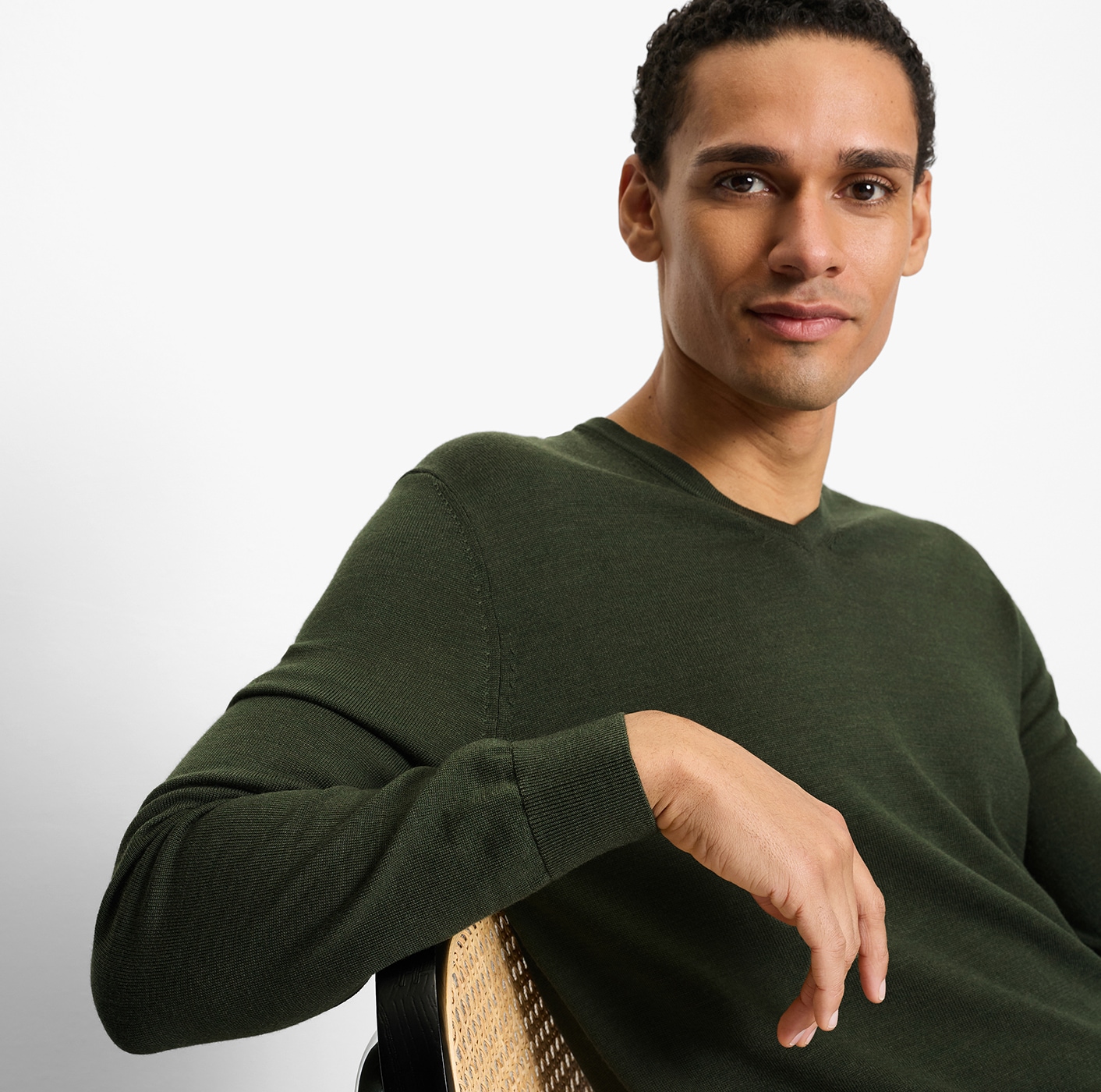 OLYMP V-Ausschnitt-Pullover »OLYMP Strick Casual« klassischer Strickpullover