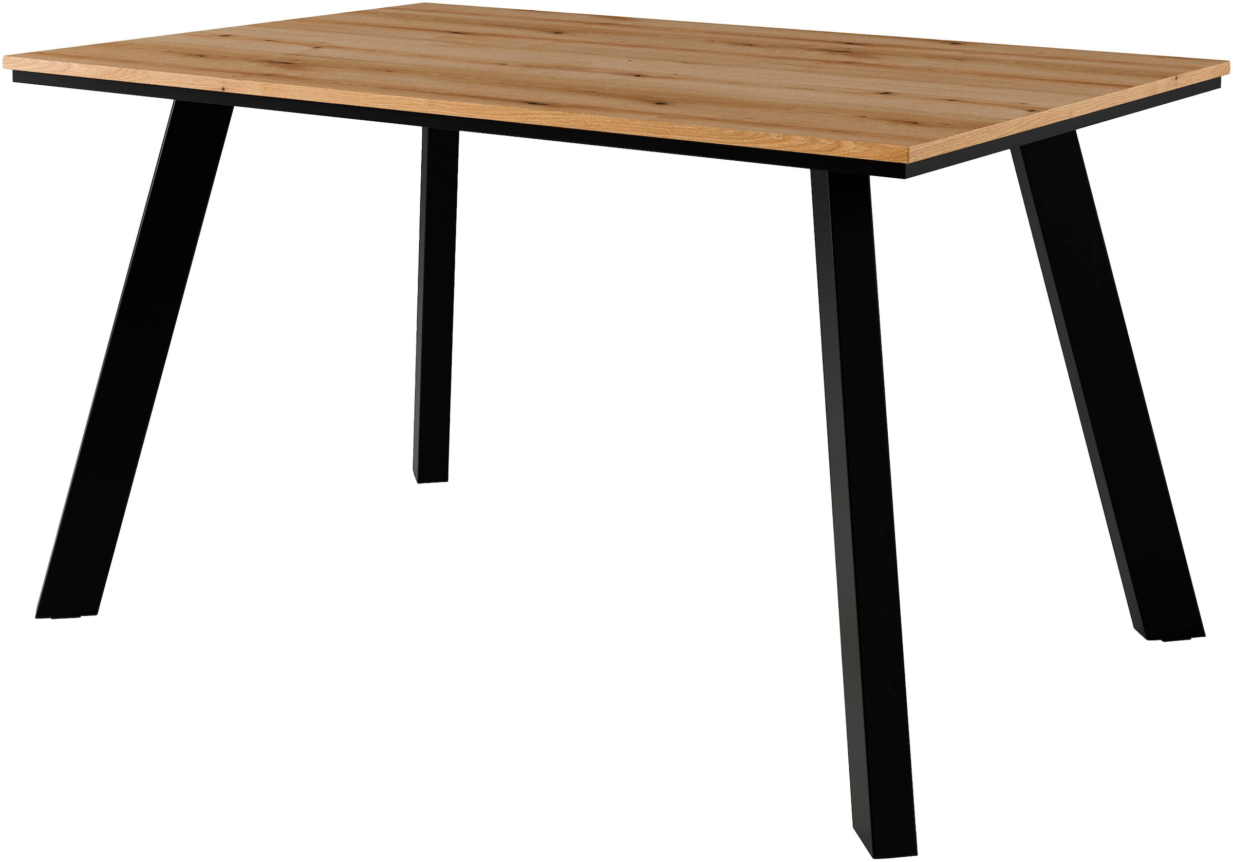 GOODproduct Esstisch »Genf, extra viel Beinfreiheit, natürliches Eichedekor« pflegeleichter Küchentisch, Breite 140 cm, Evoke Eichenachbildung