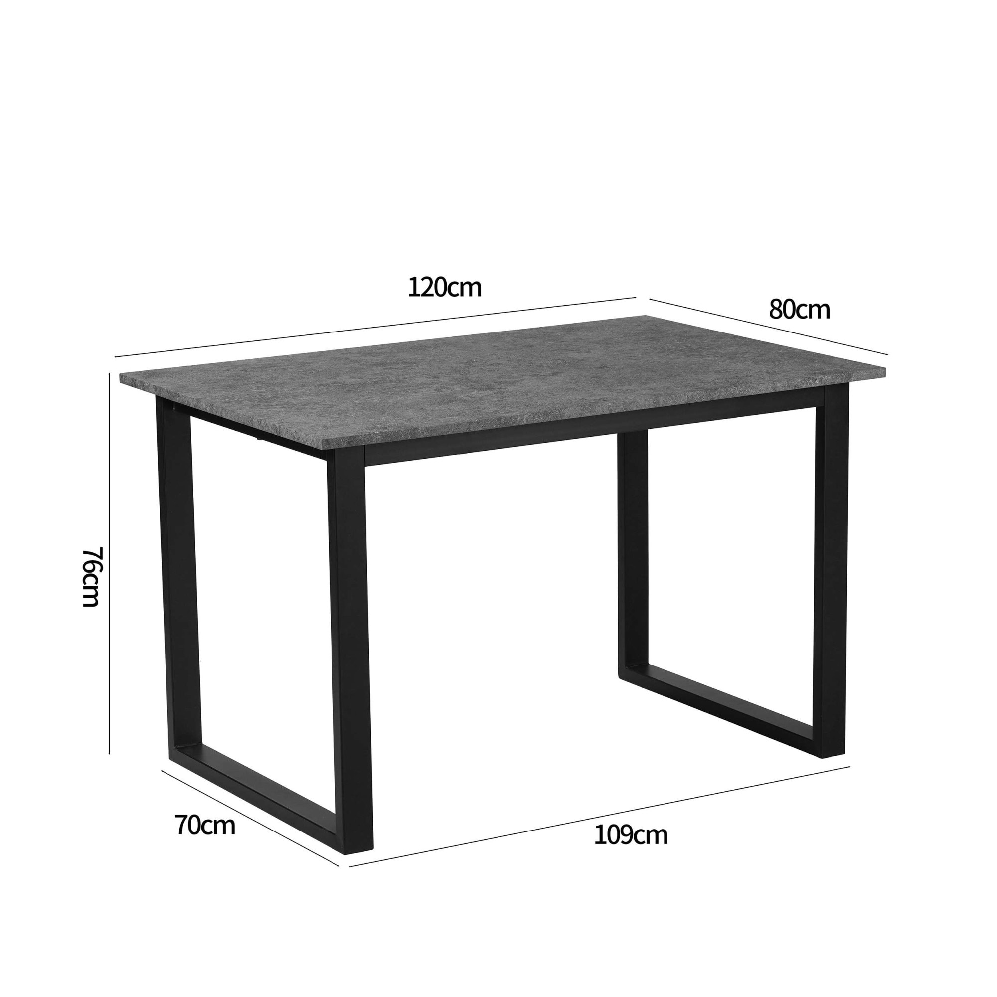 GOODproduct Table de salle à manger »Barcell« schwarzes Metallgestell, Plattenvarianten wählbar, sowie Grössen