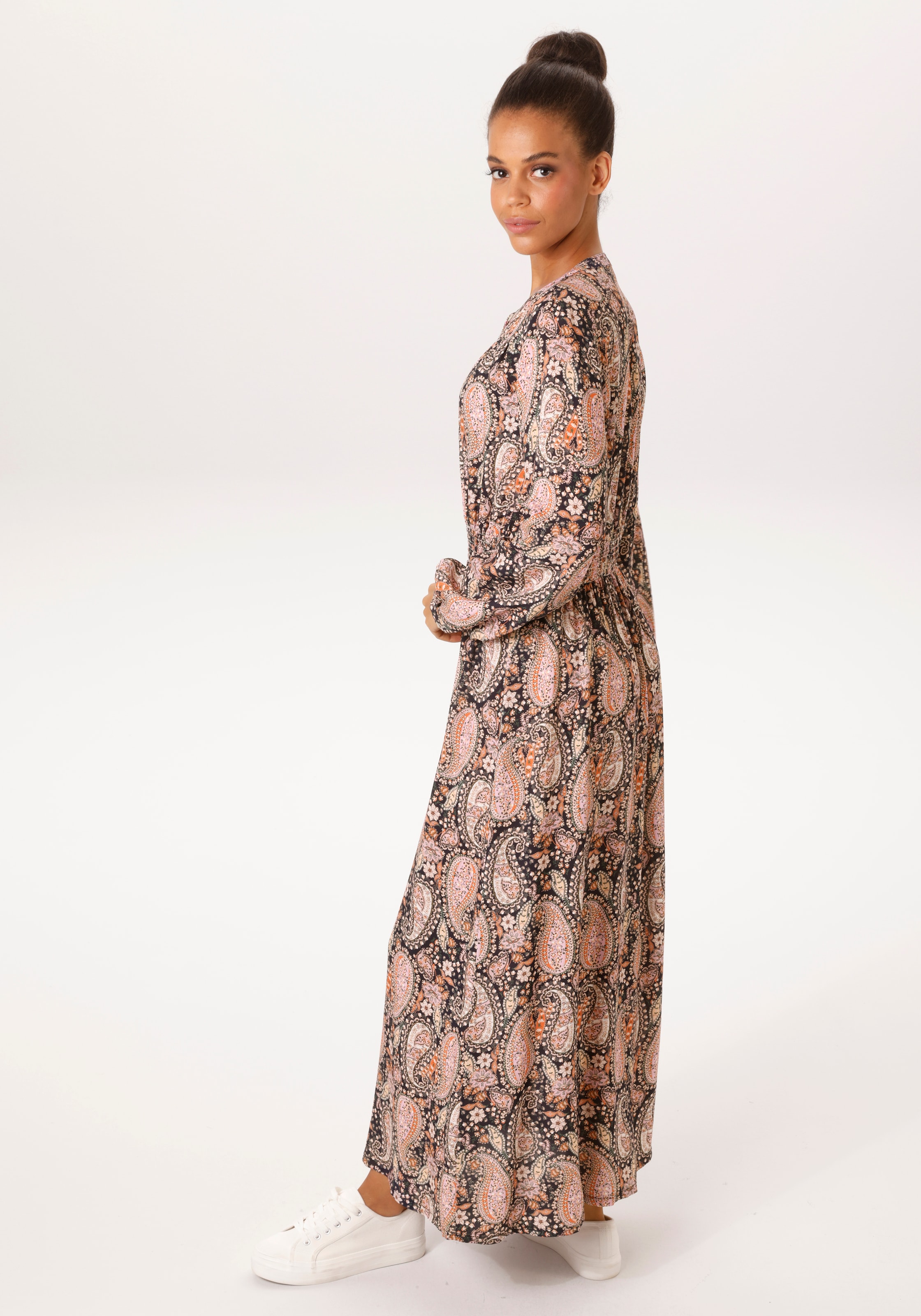 Aniston CASUAL Maxi robe mit fantasievollem Paisley-Muster bedruckt - NEUE KOLLEKTION