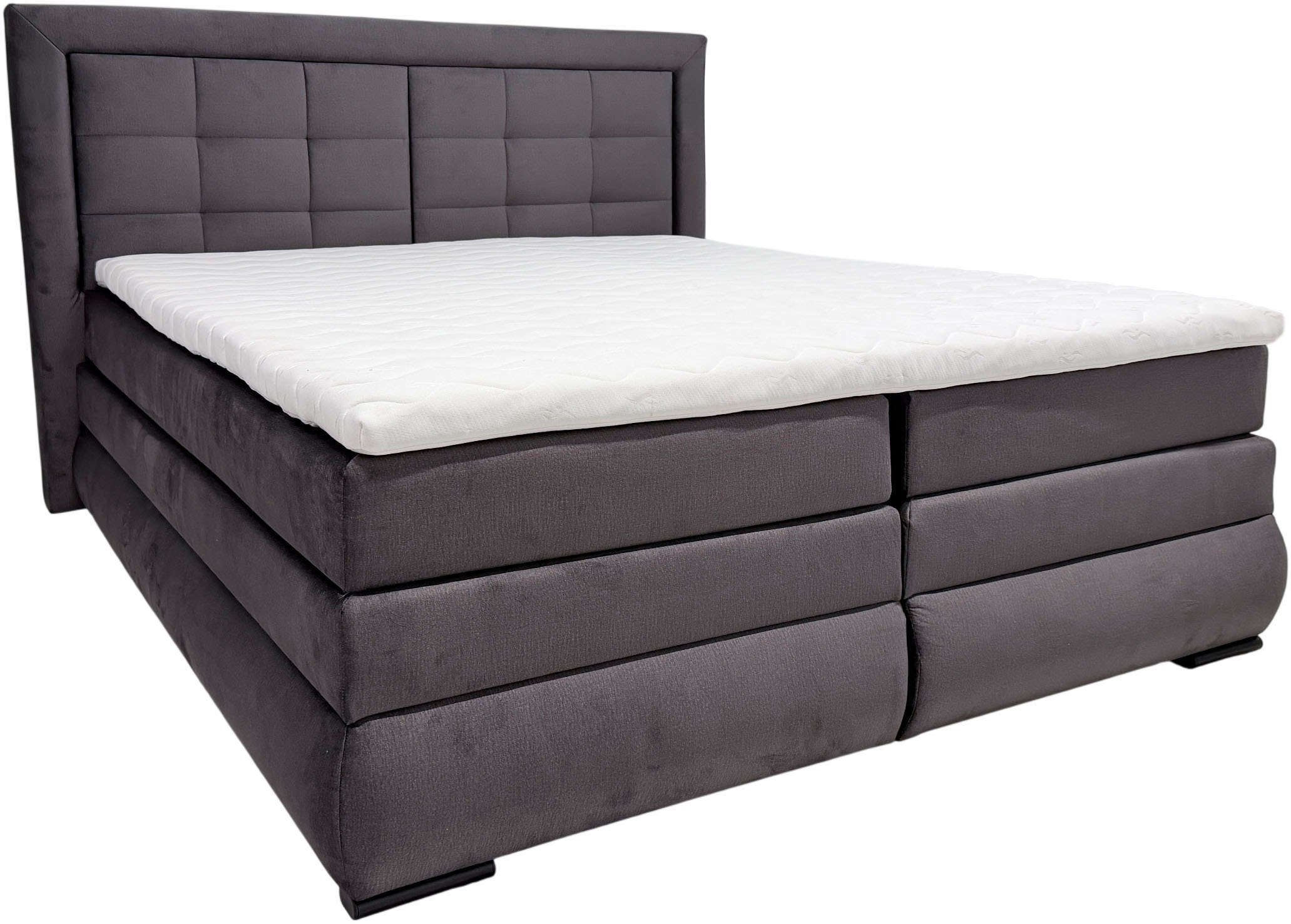 GOODproduct Lit boxspring »MIVVA inkl. Bettkasten & Topper, Komfortliegehöhe: 67cm, Breite: 180cm« in H3, H4 oder Hmix H3/H4, wahlweise mit oder ohne LED-Leuchten