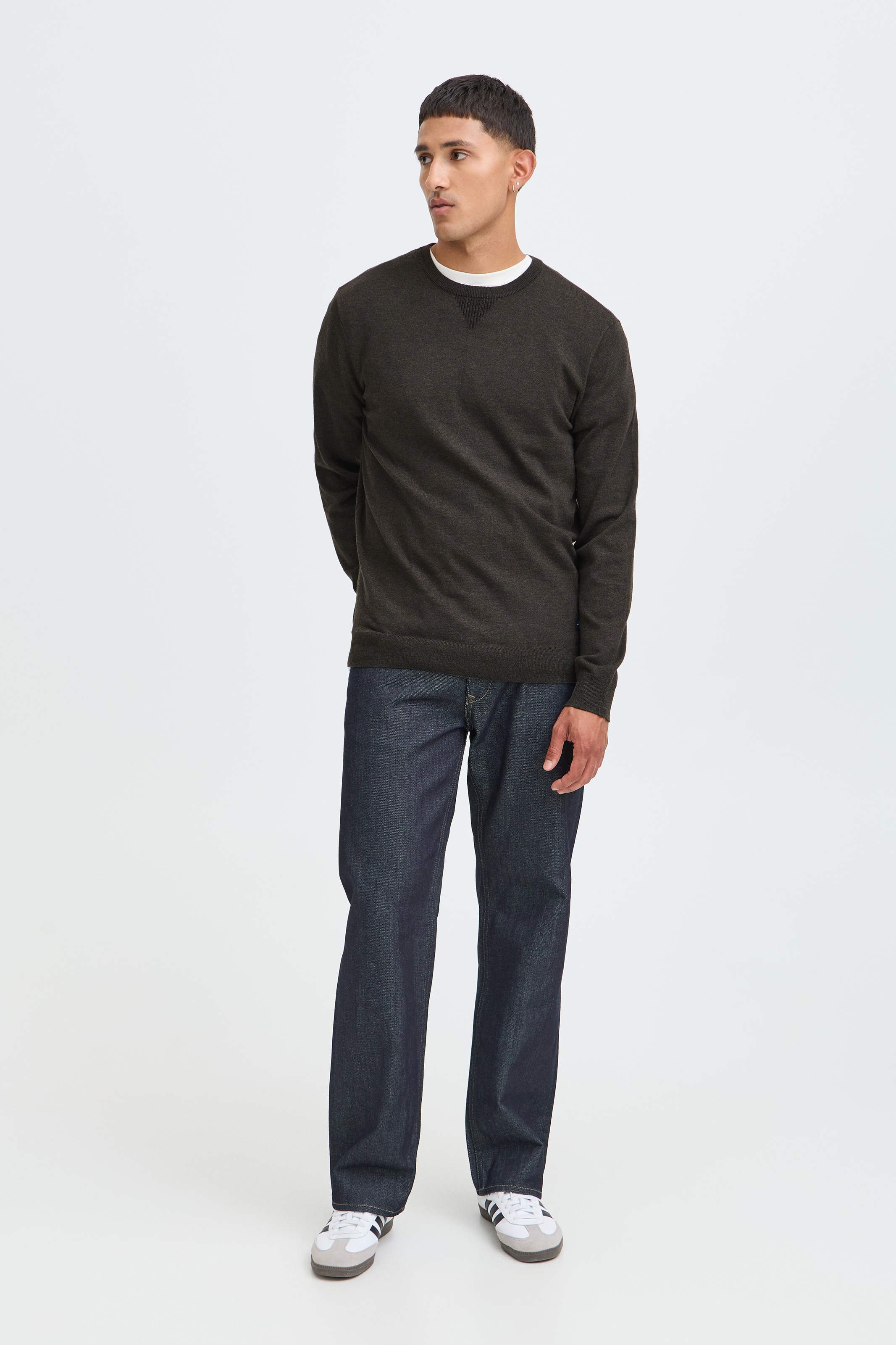 Blend Rundhalspullover »Pullover« Kunstfaser,