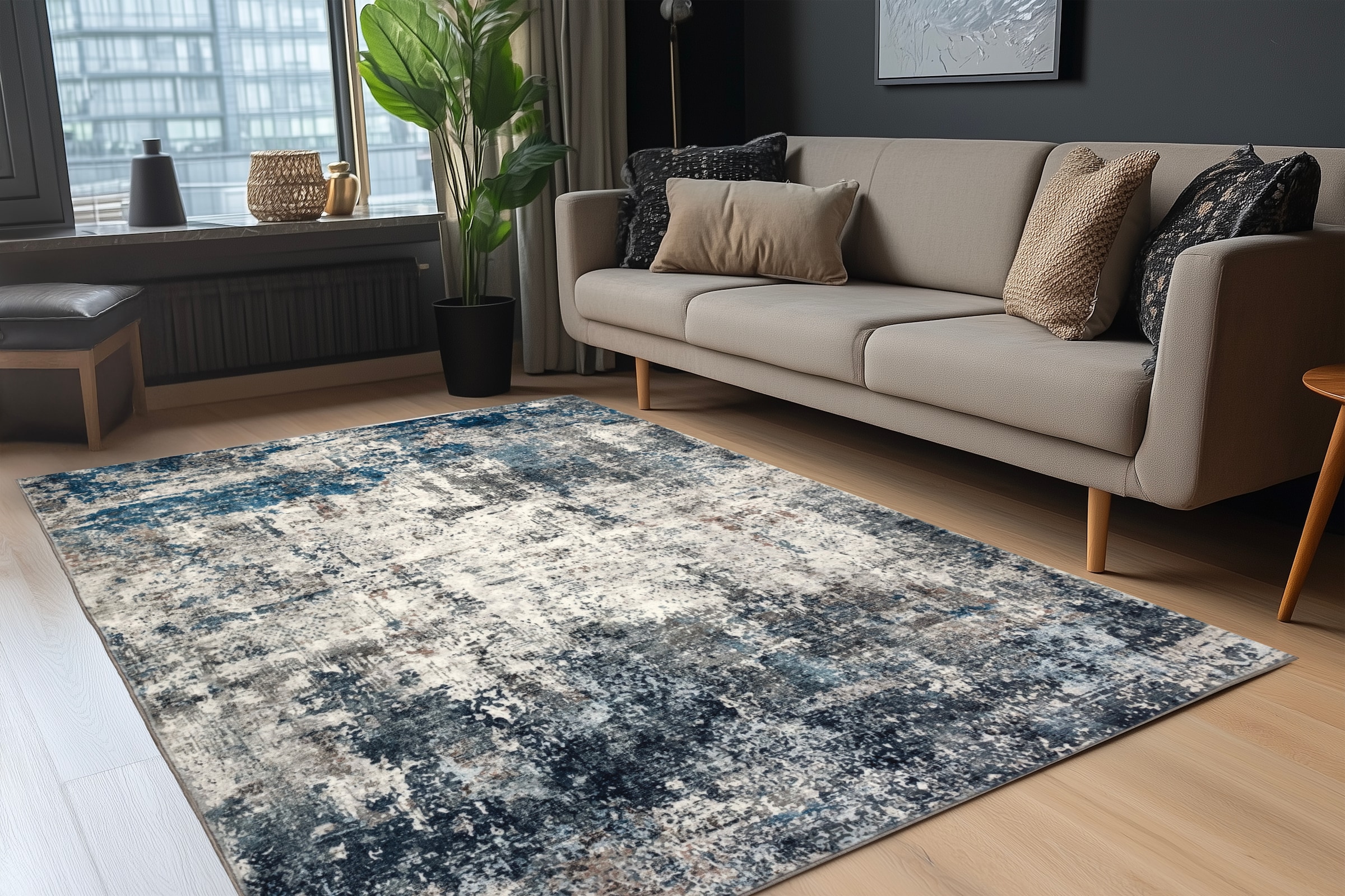 Kayoom Teppich »Elegantica 328« rechteckig 12 mm Höhe Kurzflor, Modernes Muster, Fussbodenheizungsgeeignet, Wohnzimmer