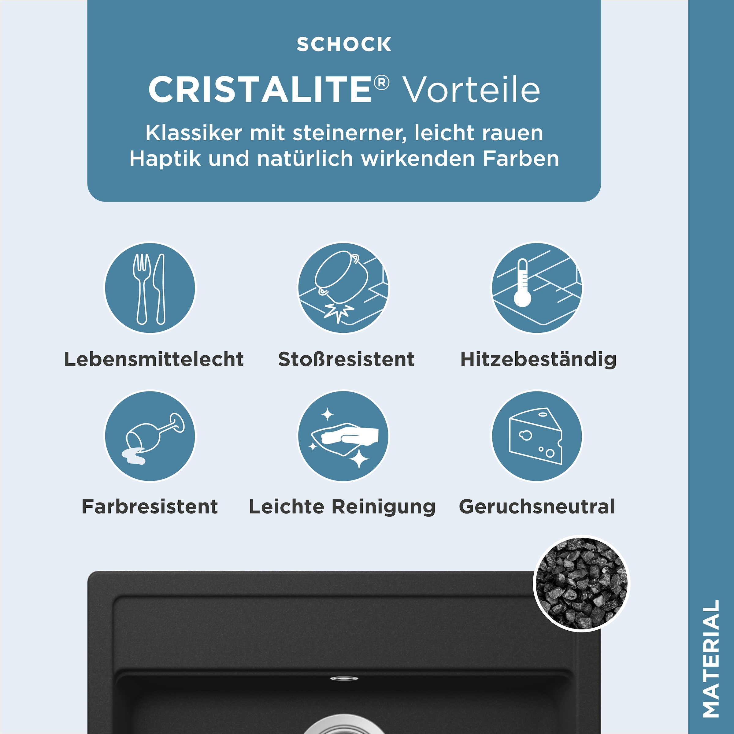 Schock Évier en granit »Oslo«