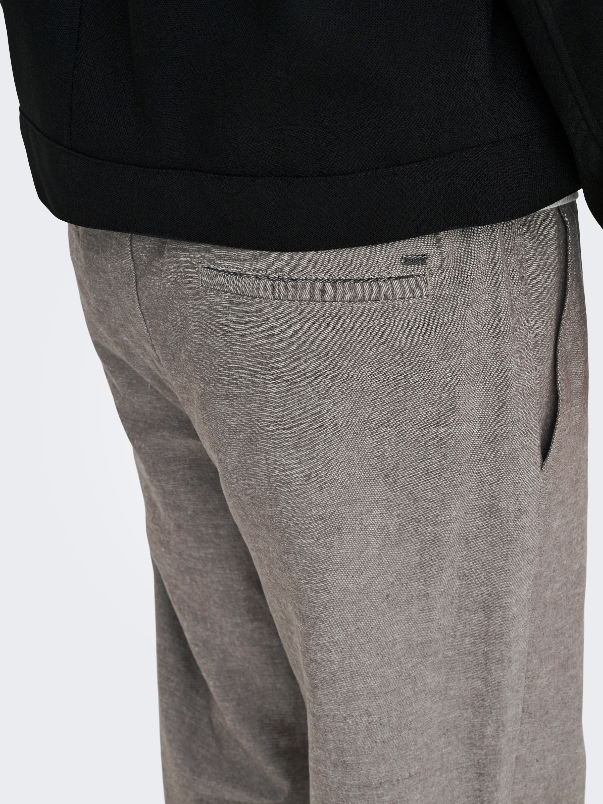 ONLY & SONS Pantalon à enfiler »ONSSINUS LOOSE 0007 COT LIN PANT NOOS«  Coton avec lin, coupe ample
