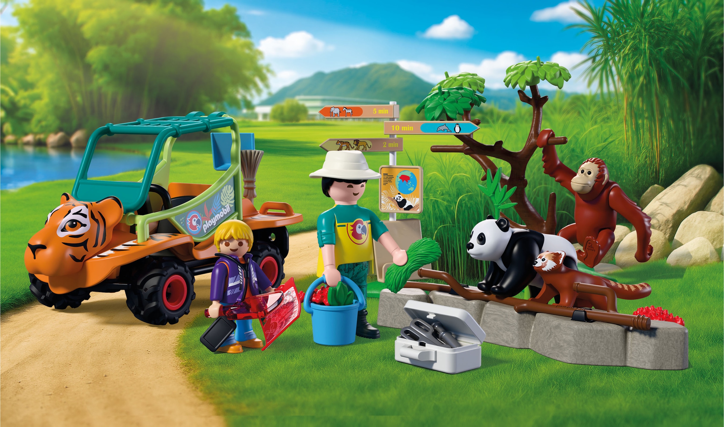 Playmobil® Jeu de construction »Zoo: Tierpflegermobil (72072), Animals & Friends« Made in Europe