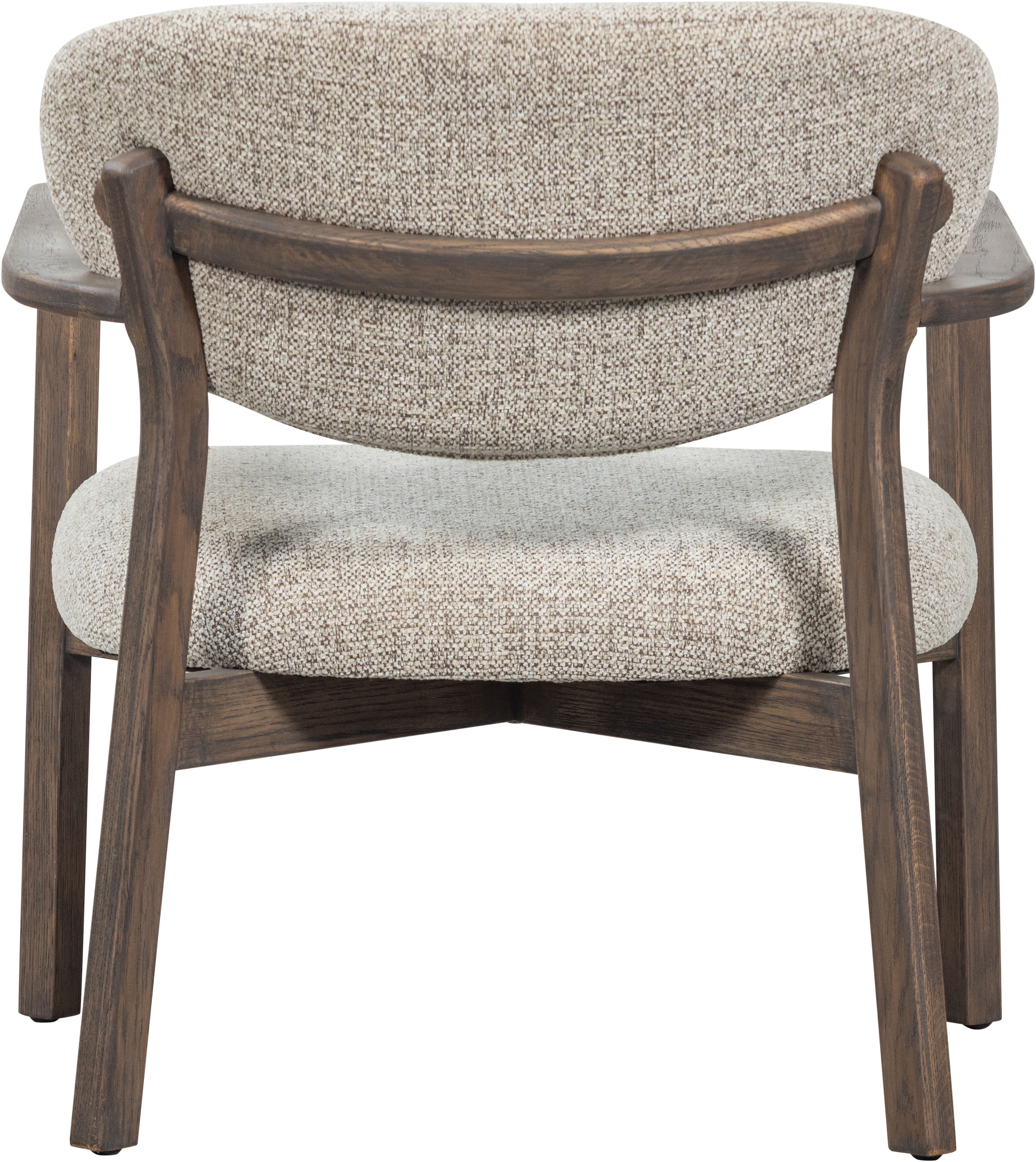 WOOOD Fauteuil lounge »Udar mit More-Melange-Bezug und Eichenholzgestell, B68 x T75 x H76 cm« Très haute résistance à l'usure, capacité de charge 120 kg, hauteur d'assise moyenne