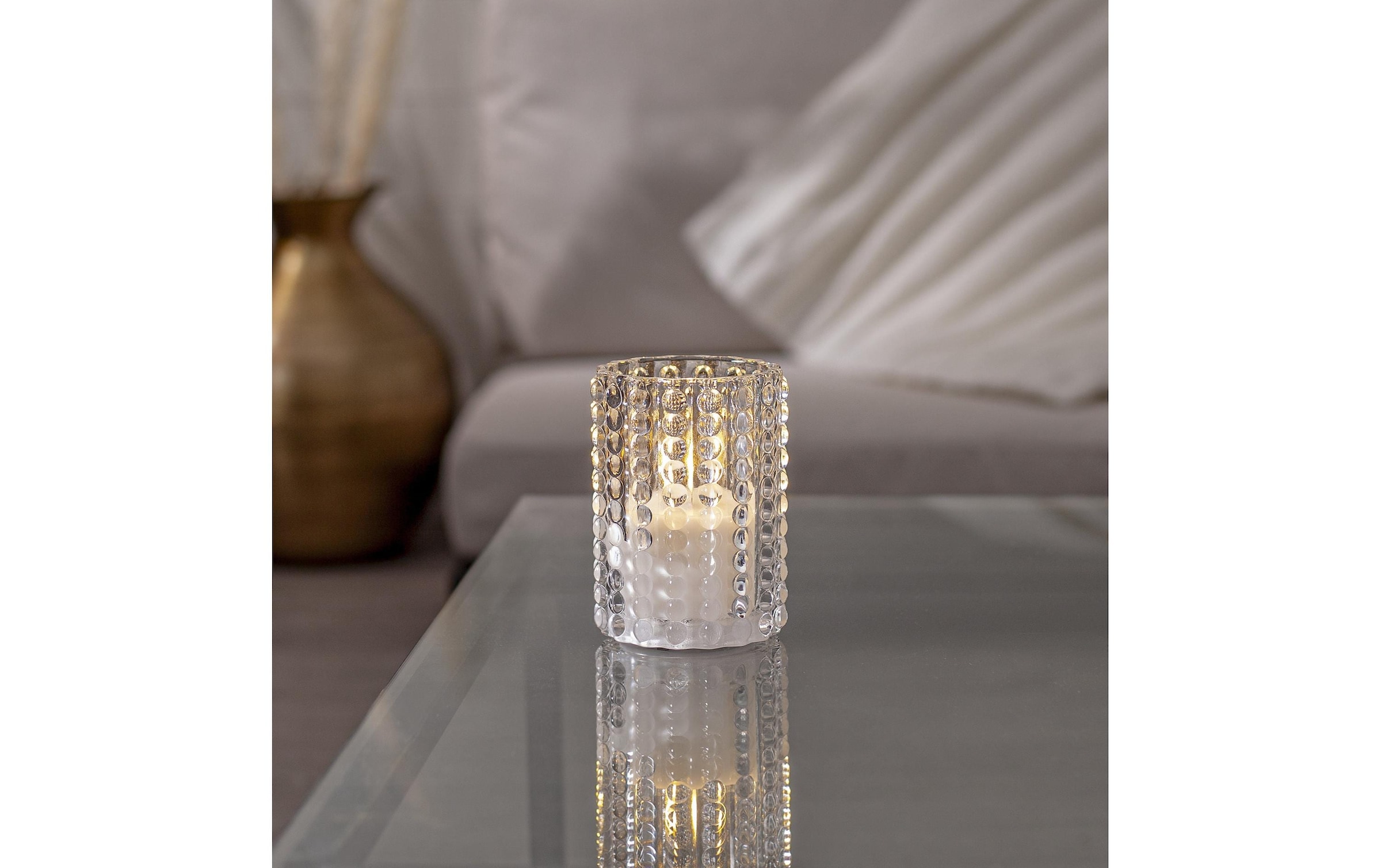   Bougie LED »LED-Kerze Flamme Dotty, Transparent, 13 cm«
