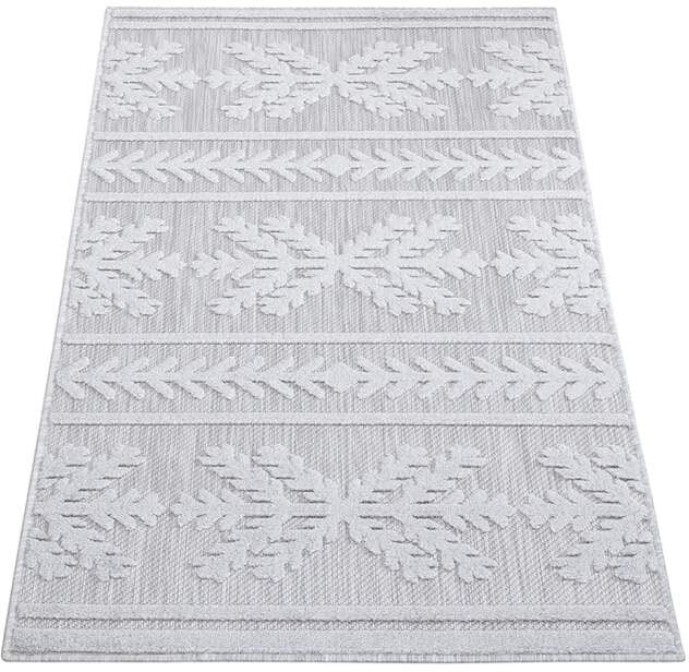 Carpet City Teppich »In-& Outdoorteppich Santorini 411, 3D-Effekt, Boho-Optik« rechteckig 5 mm Höhe Wetterfest & UV-beständig für Terrasse, Balkon, Küche, Flur