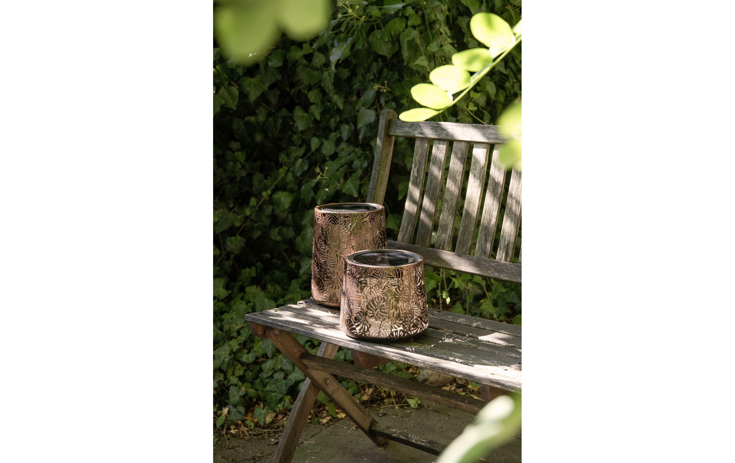 STT Laterne »Antic Mini Jungle Bronze« Dekorative Solar-Laterne aus Metall für Drinnen und Draussen