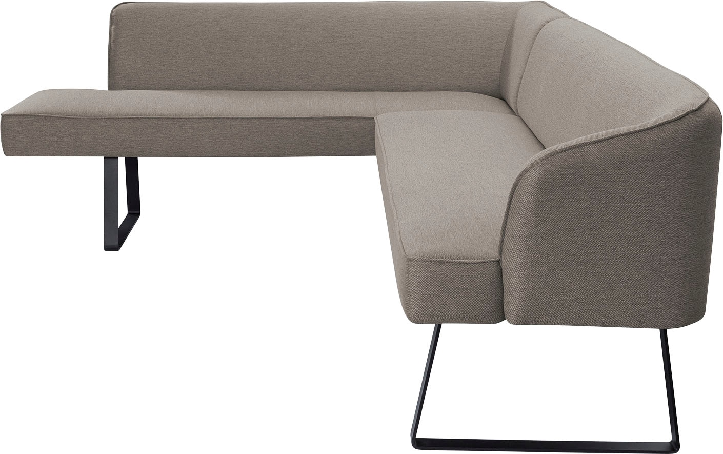 exxpo - sofa fashion Eckbank »Americano« mit Keder und Metallfüssen, Bezug in verschiedenen Qualitäten