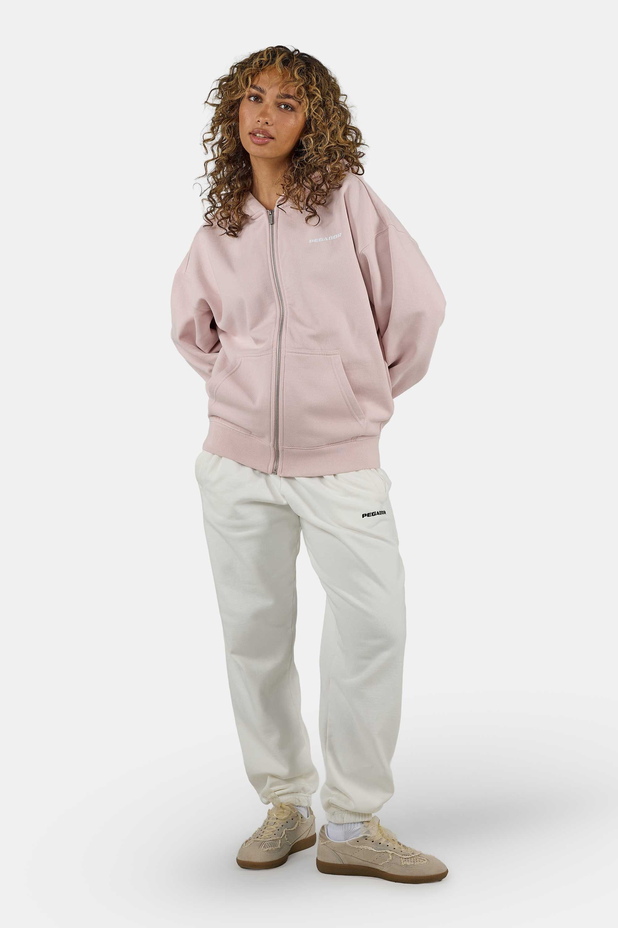 PEGADOR Sweat à capuche »Clarita Oversized Sweatjacket« mélange de coton, oversize