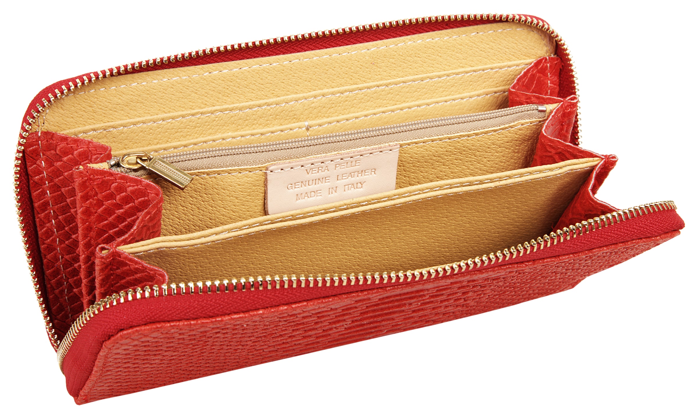 Cluty Porte-monnaie echt Leder, Made in Italy