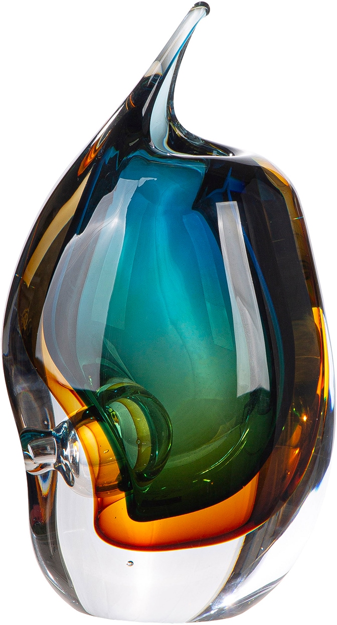 GILDE Vase de table »Vase Dario mehrfarbig H. 23,5 cm« Vase, verre, moderne, intemporel, décoration de table, vase au sol, idée cadeau