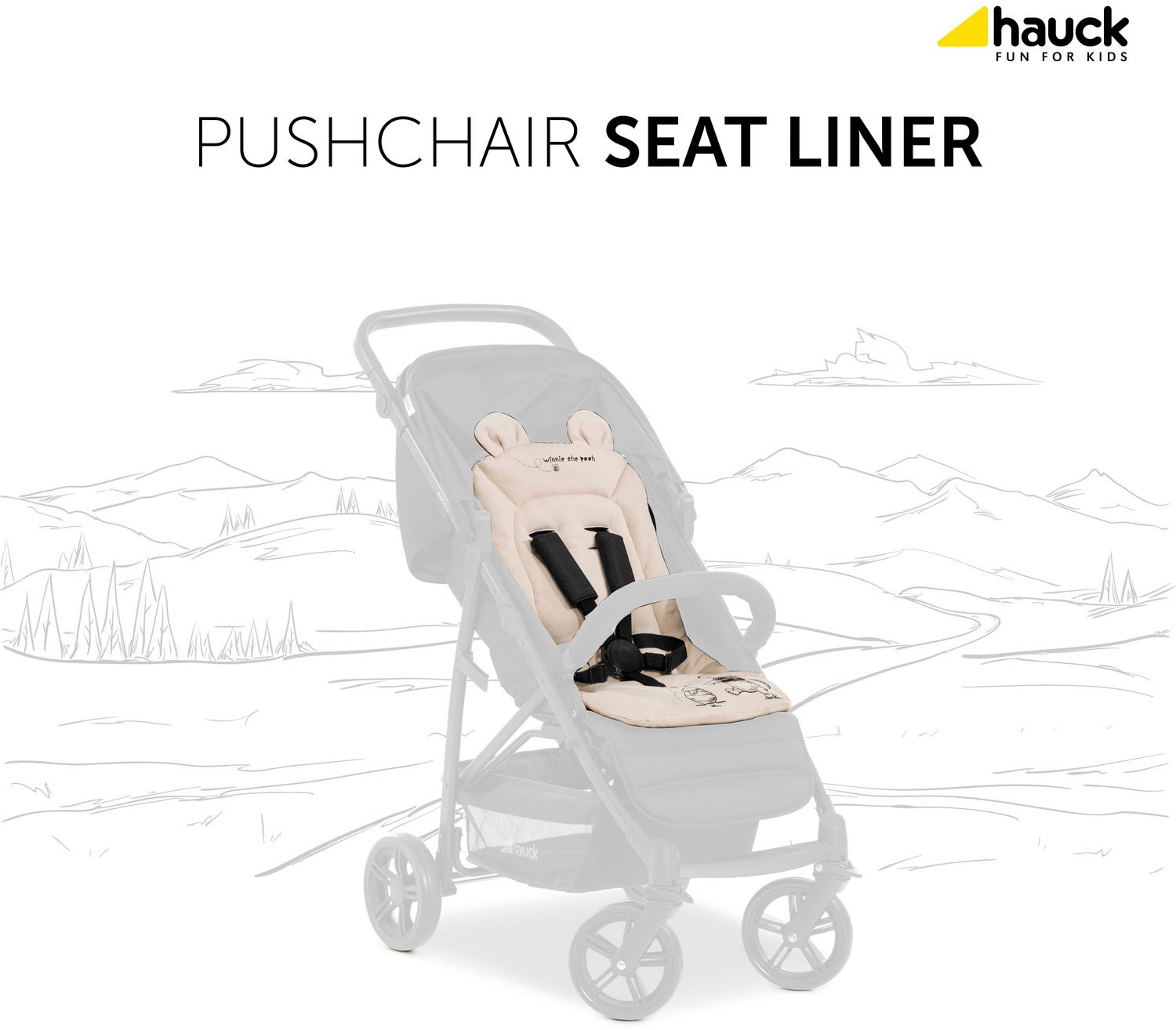 Hauck Housse de siège de poussette »Seat Liner« kompatibel mit hauck Buggys, Kinderwagen und Fahrradanhängern