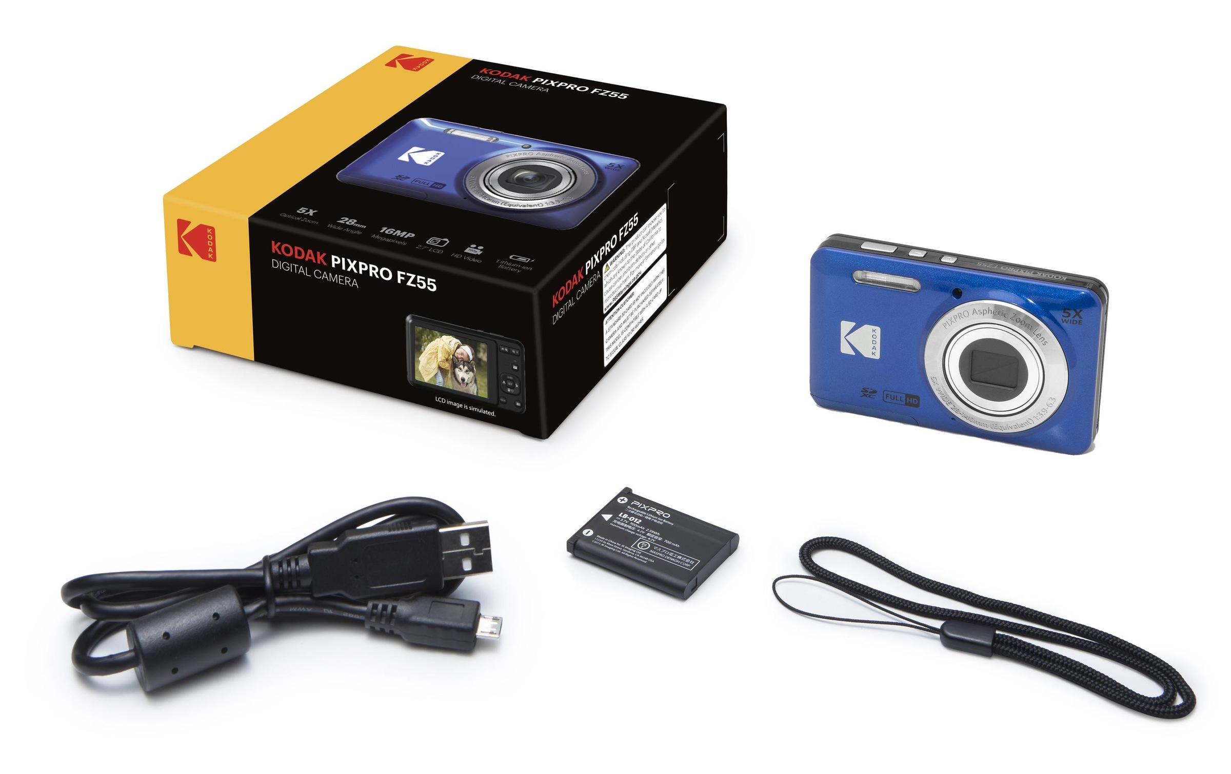 Kodak Appareil photo compact »PixPro FZ55« , 16 , 5 fach fach x opt. Zoom