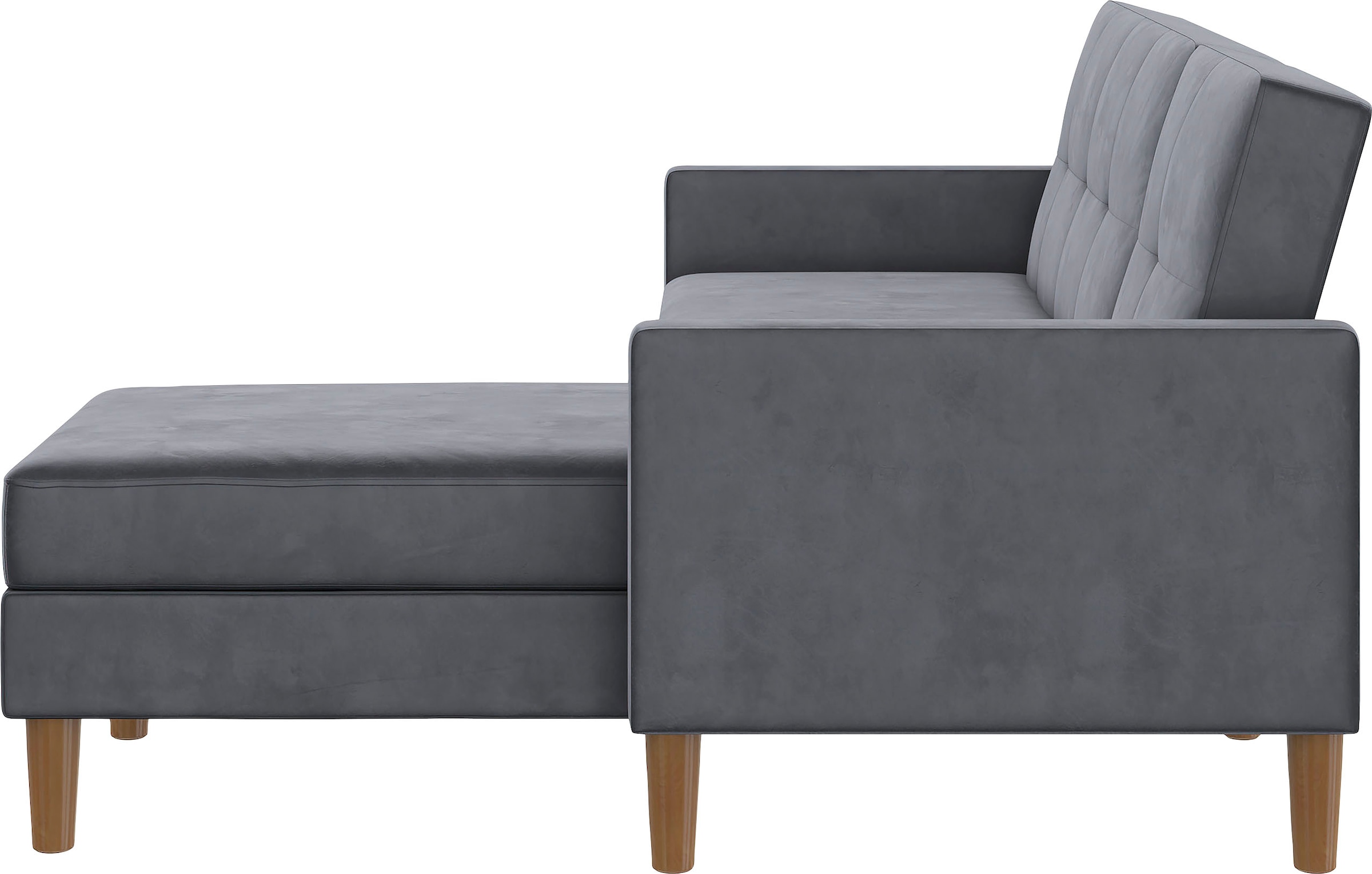 Dorel Home Ecksofa »Lilly, L-Form,« mit Bett-Funktion, Recamiere beidseitig montierbar, Sitzhöhe 43 cm