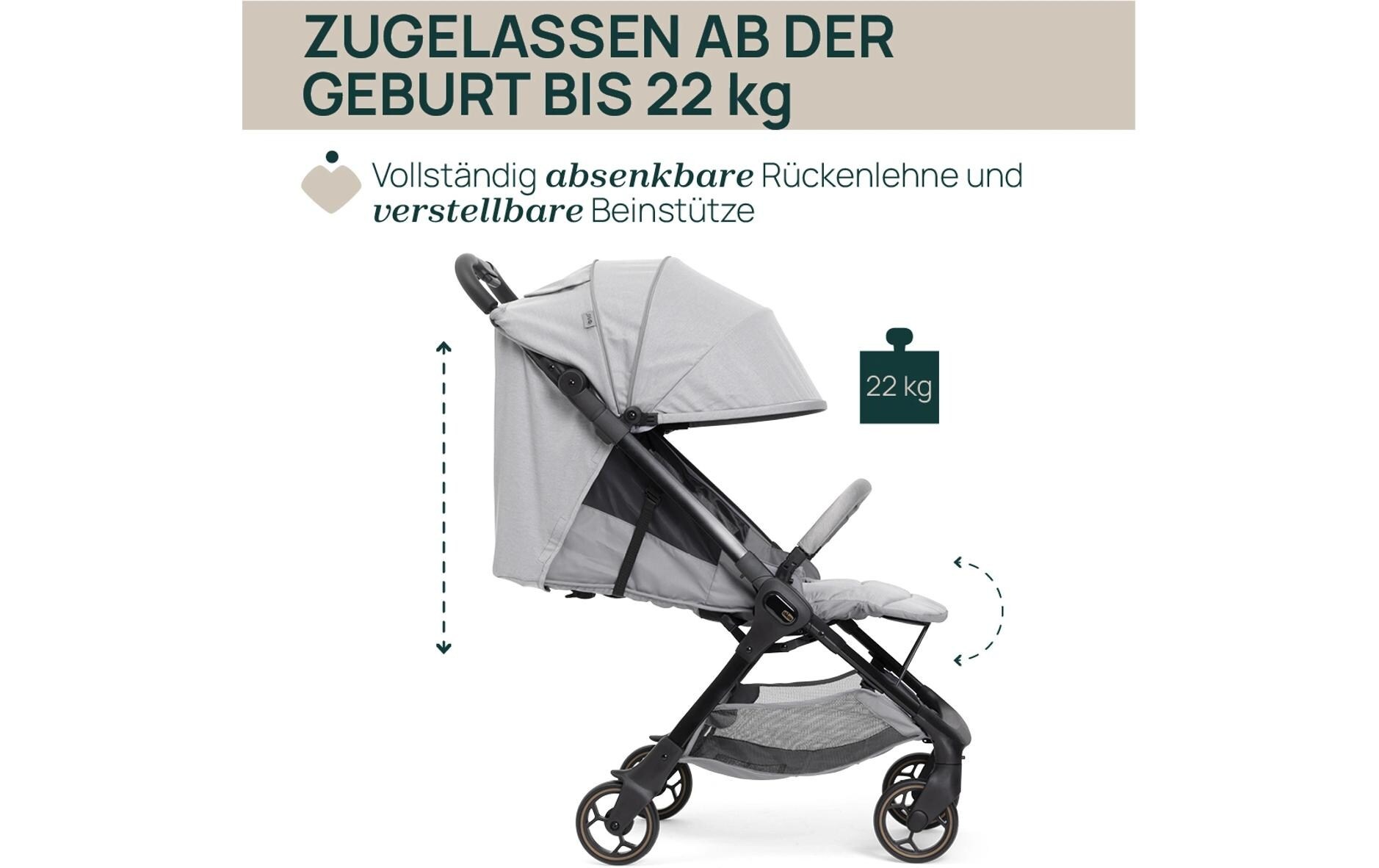 Chicco Poussette pour enfants »WE 2 Sportwagen Pebble« 22 kilos Kinderwagen