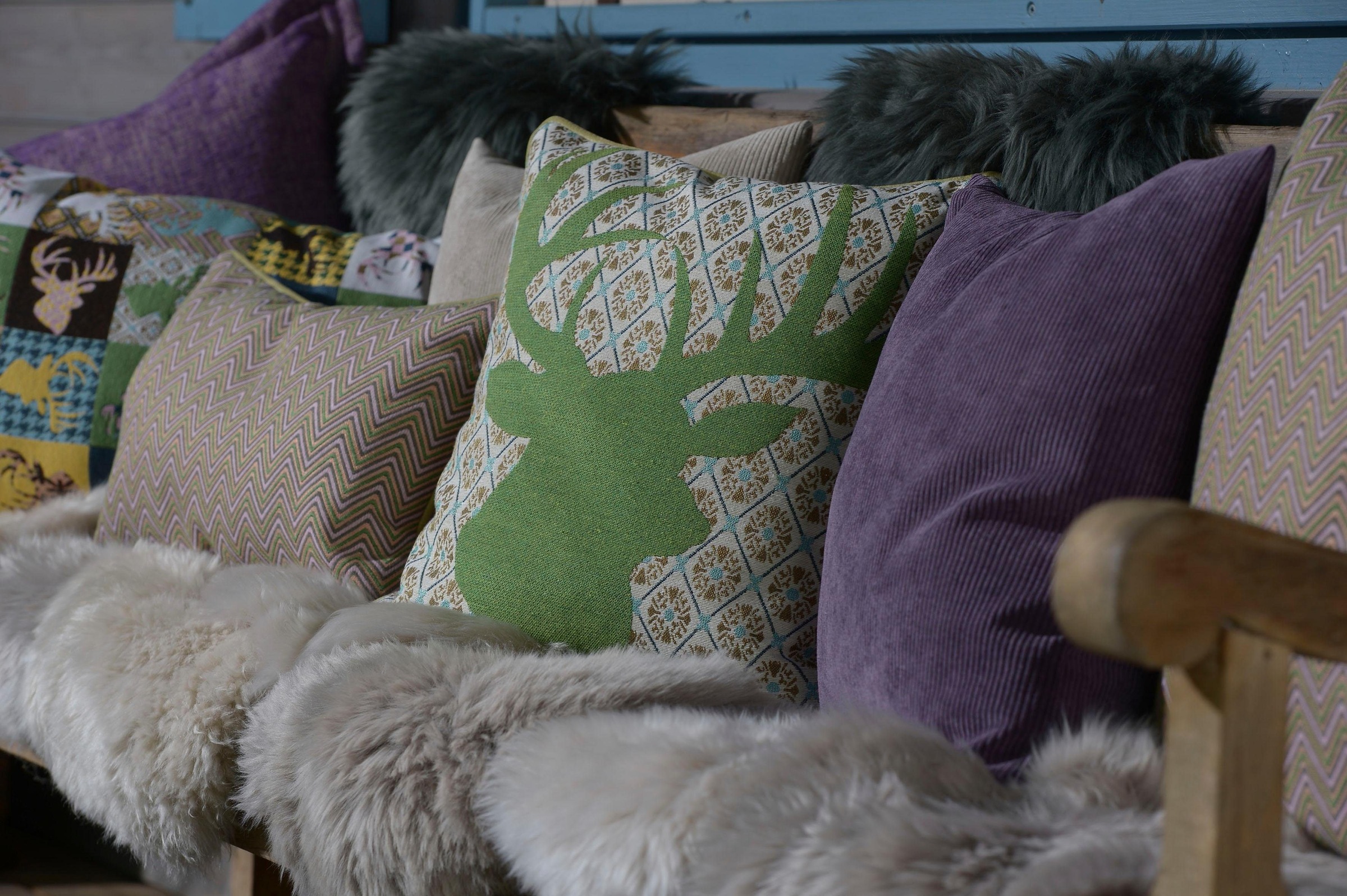 H.O.C.K. Coussin décoratif »Harry Leola« im Zick-Zack-Design, Kissenhülle mit Füllung, 1 Stück