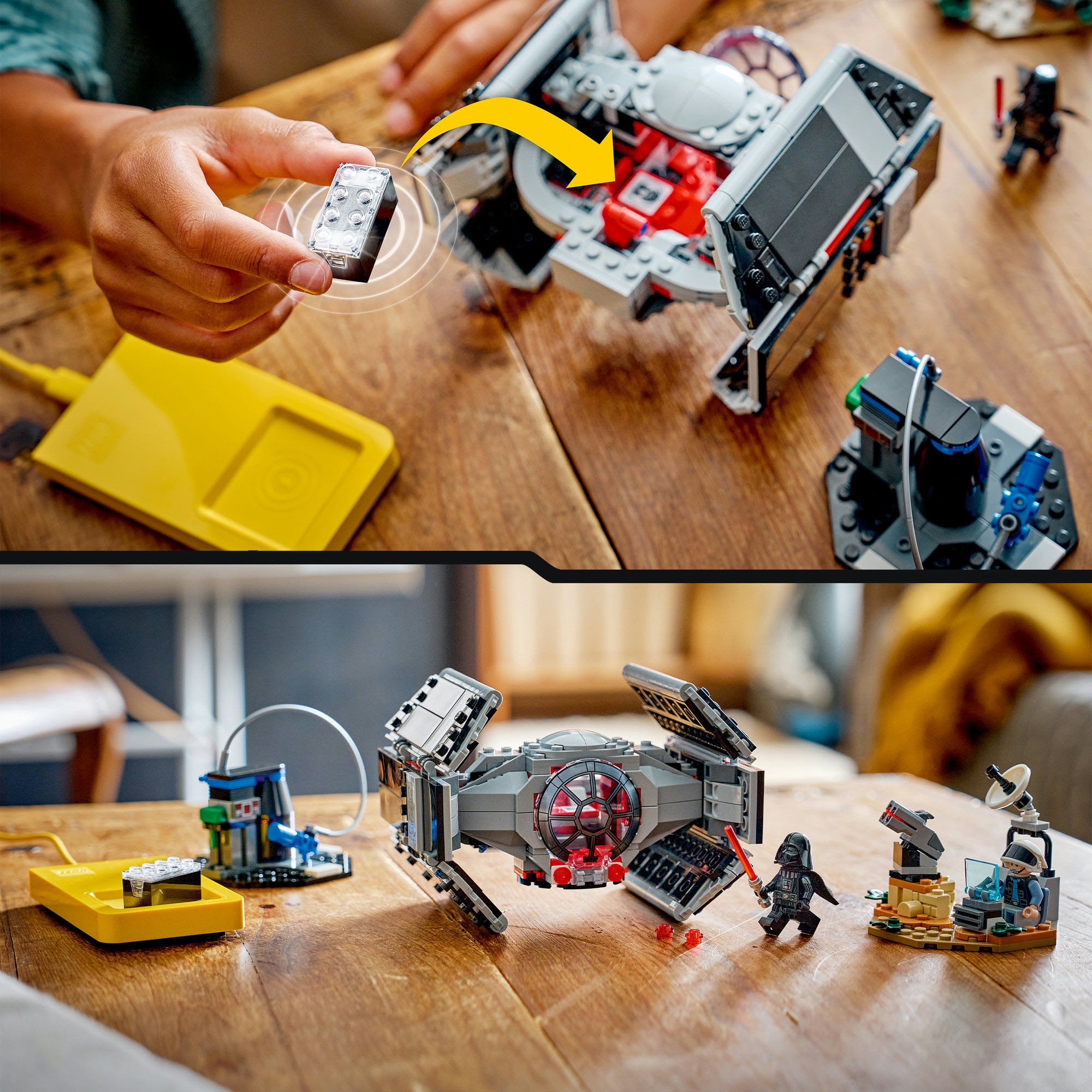 LEGO® Konstruktionsspielsteine »SMART Play: Darth Vaders TIE Fighter (75421), LEGO Star Wars™« mit Licht- und Soundeffekten