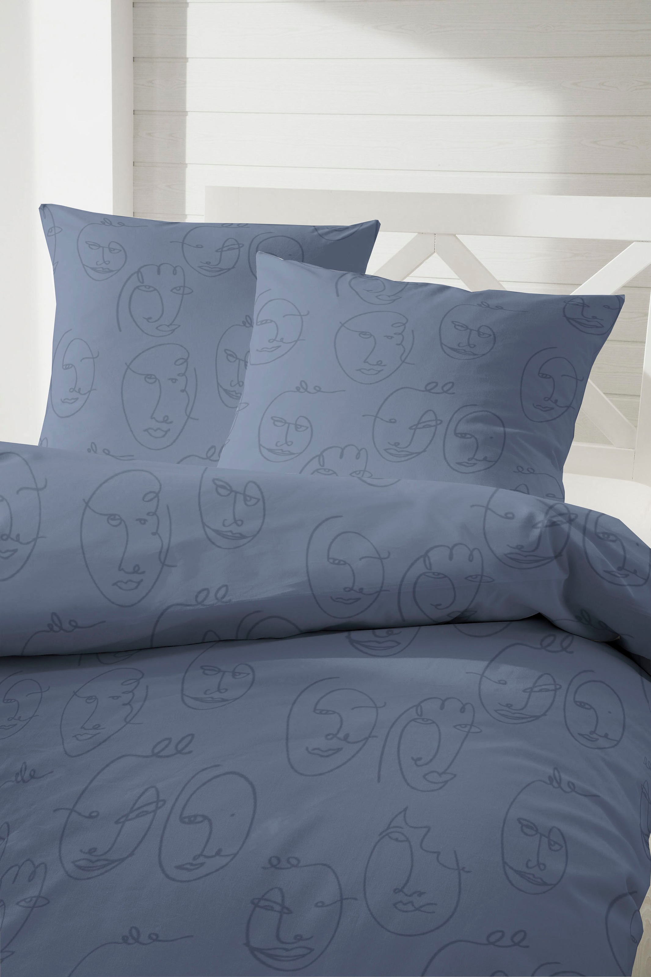 Primera Bettwäsche »Faces« 2 Stk. tlg. mit modernen Gesichtern