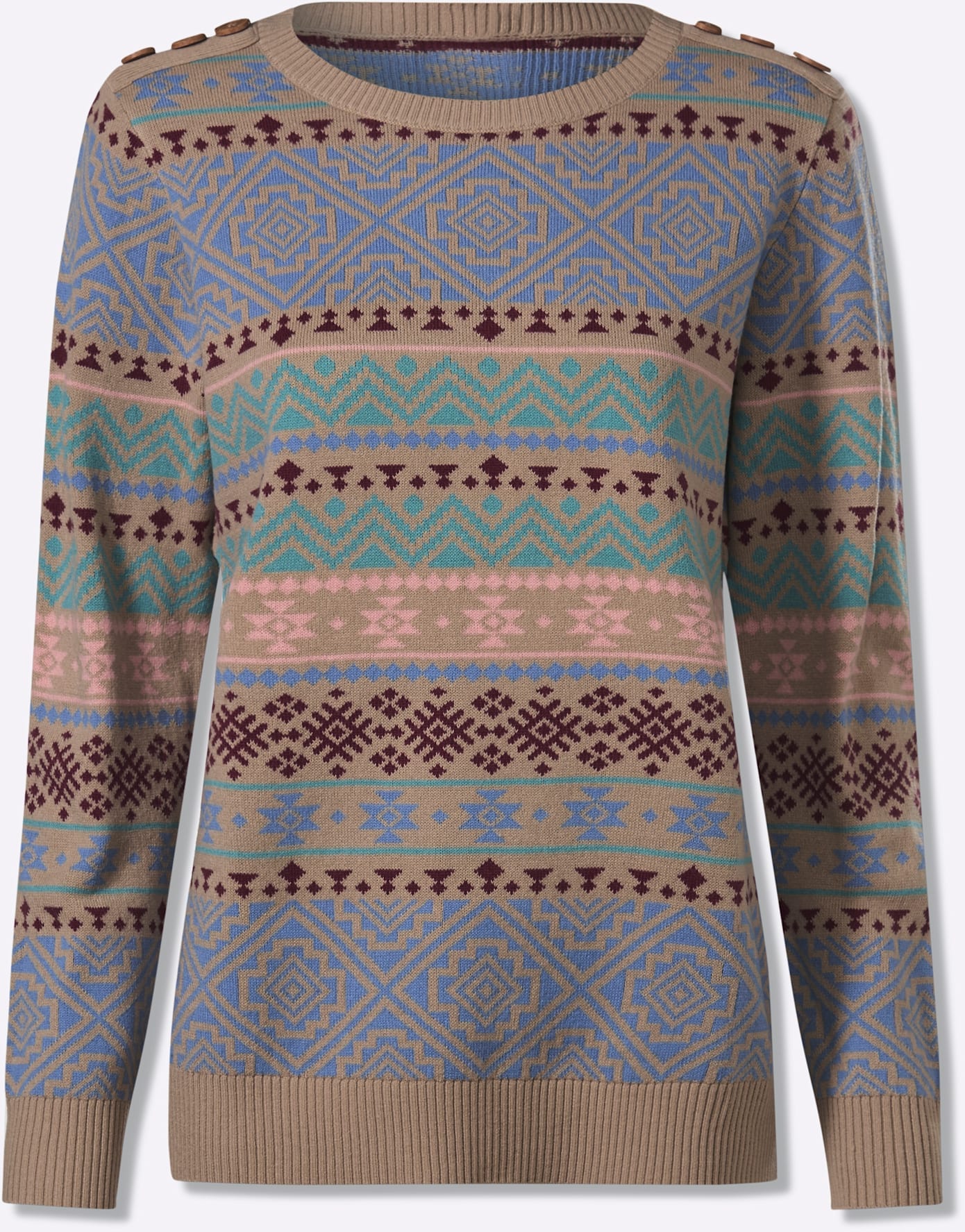 Classic Basics Pull à col rond »Langarm-Pullover«