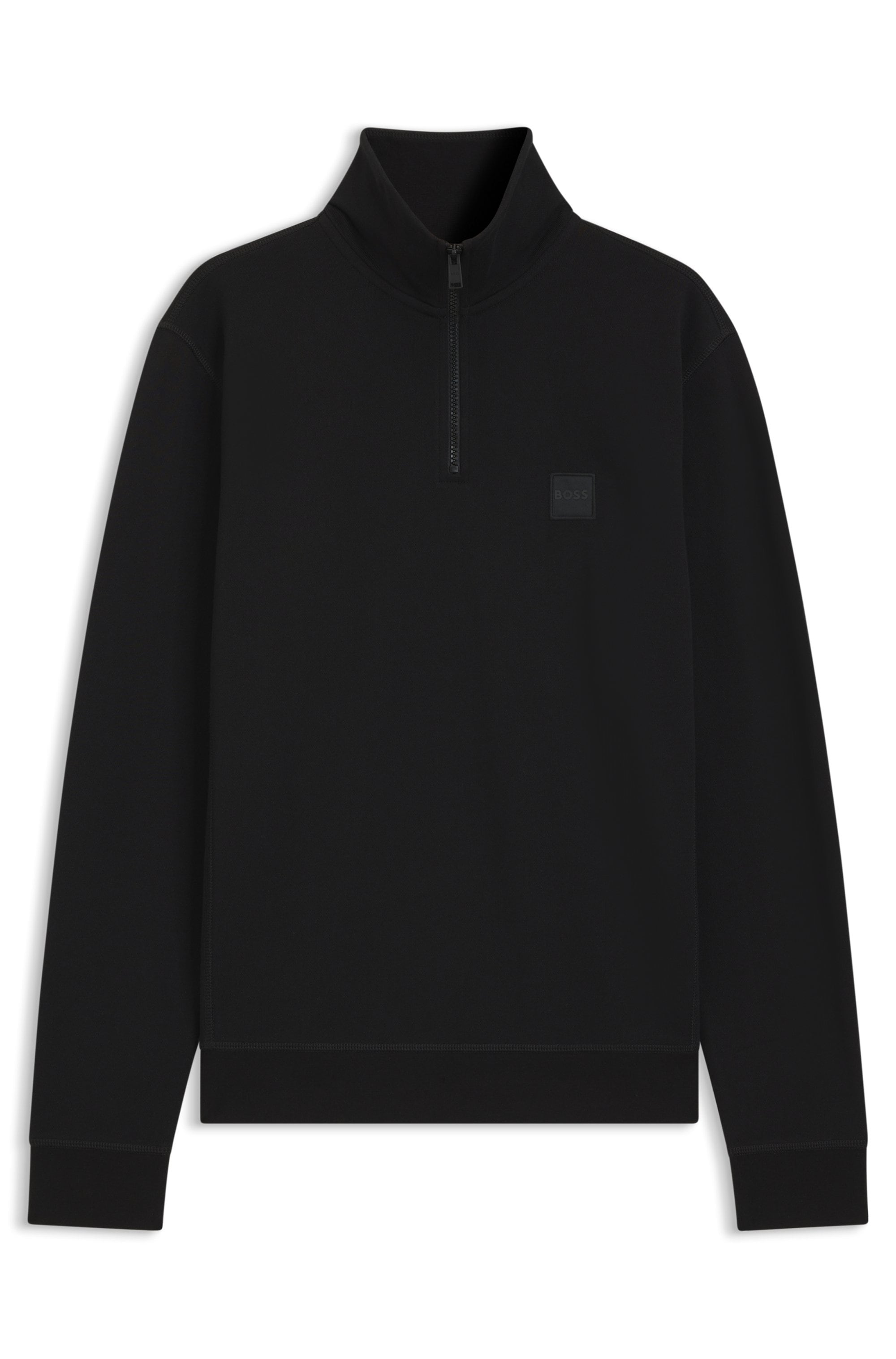 BOSS ORANGE Sweatshirt »Zetrust«, 1 Stk. Troyerkragen mit Reissverschluss, Regular Fit, BOSS-Label

