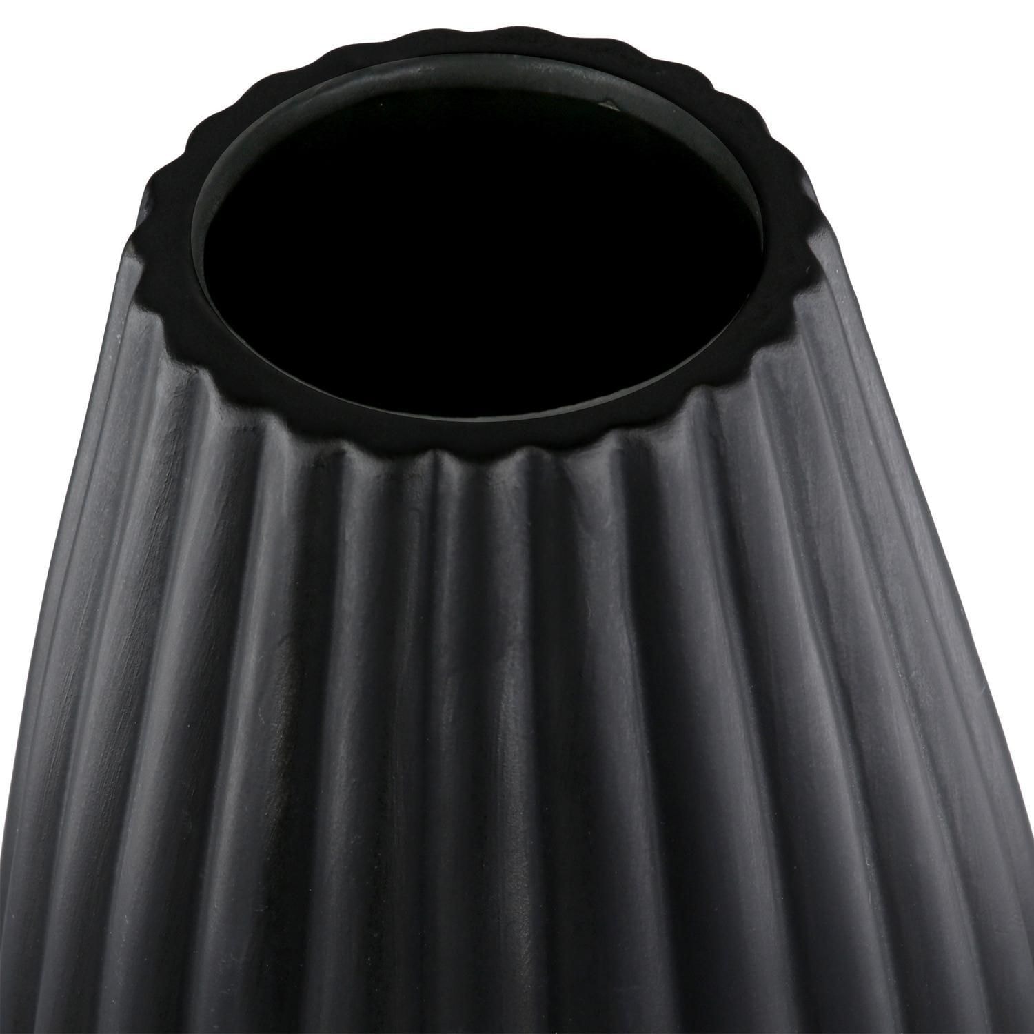 Casablanca by Gilde Tischvase »2tlg. Set Vase Piega schwarz H.17 cm« 2-teiliges Set aus Porzellan, schwarz