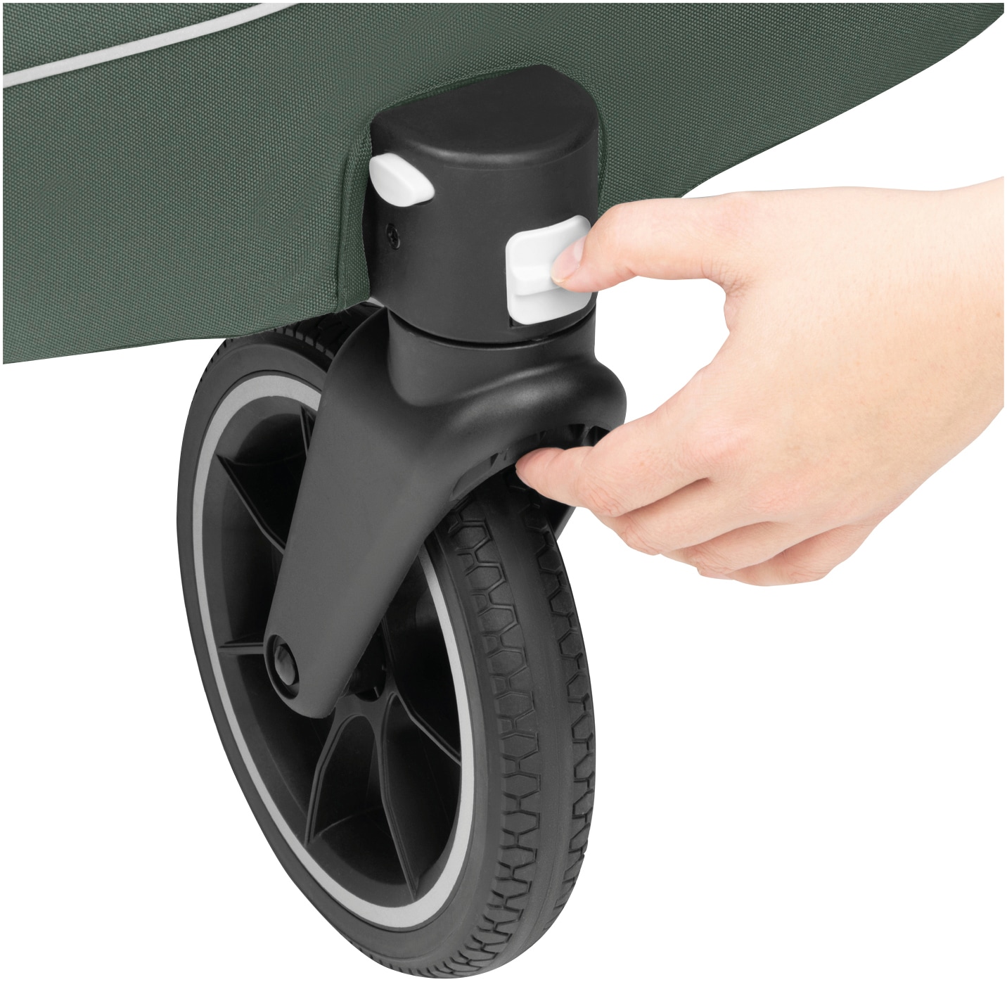 Hauck Fahrradkinderanhänger »2in1 Bike Trailer und Buggy Dryk Duo Plus, dark green« für 2 Kinder; inklusive Deichsel