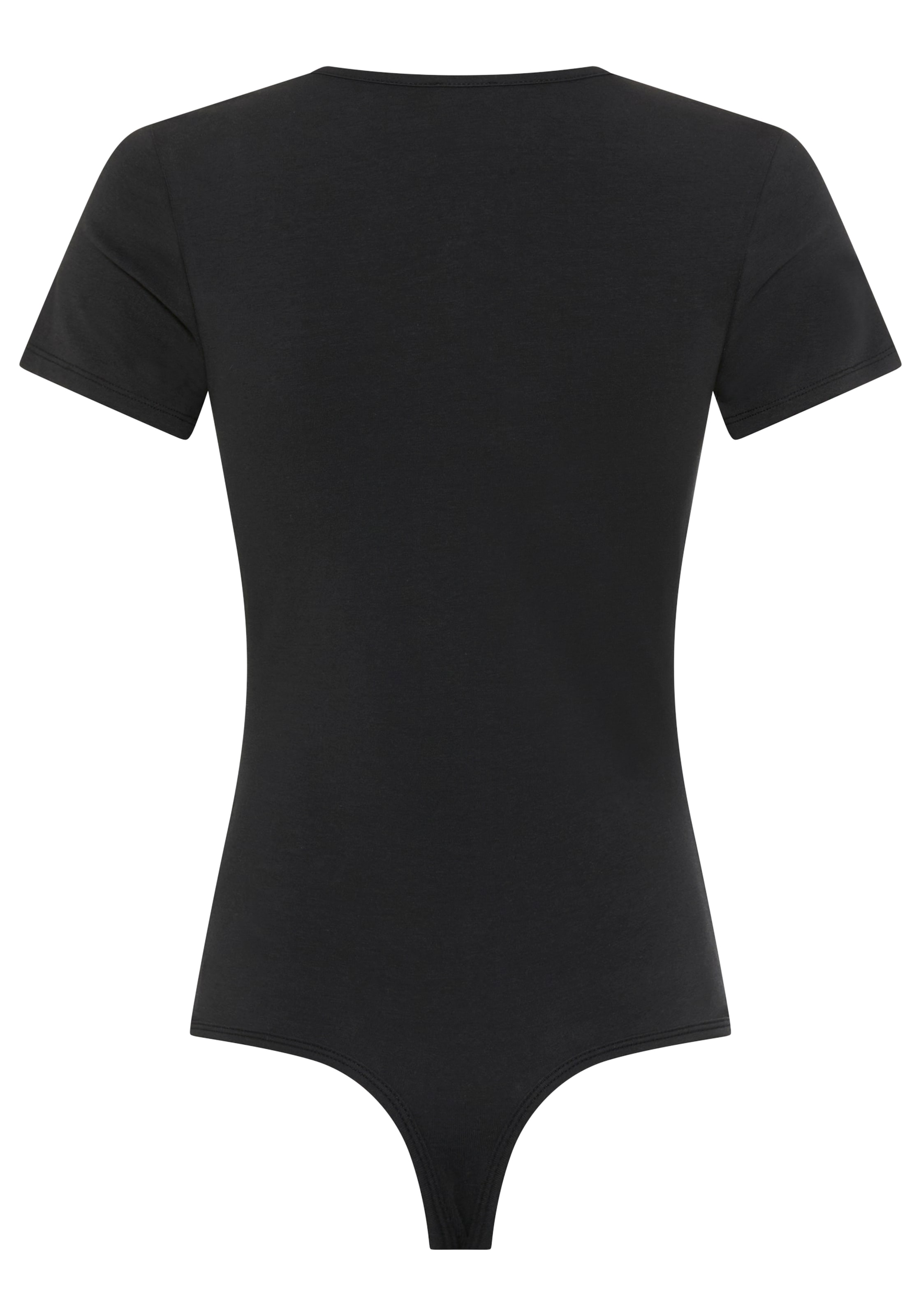 Laura Scott Body à manches courtes im Basic Stil, aus Baumwolle und Elasthan