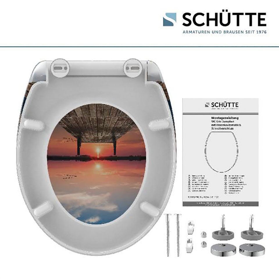 Schütte WC-Sitz »SUNSET SKY« bruchsicher und kratzfest, Absenkautomatik, Standardmass