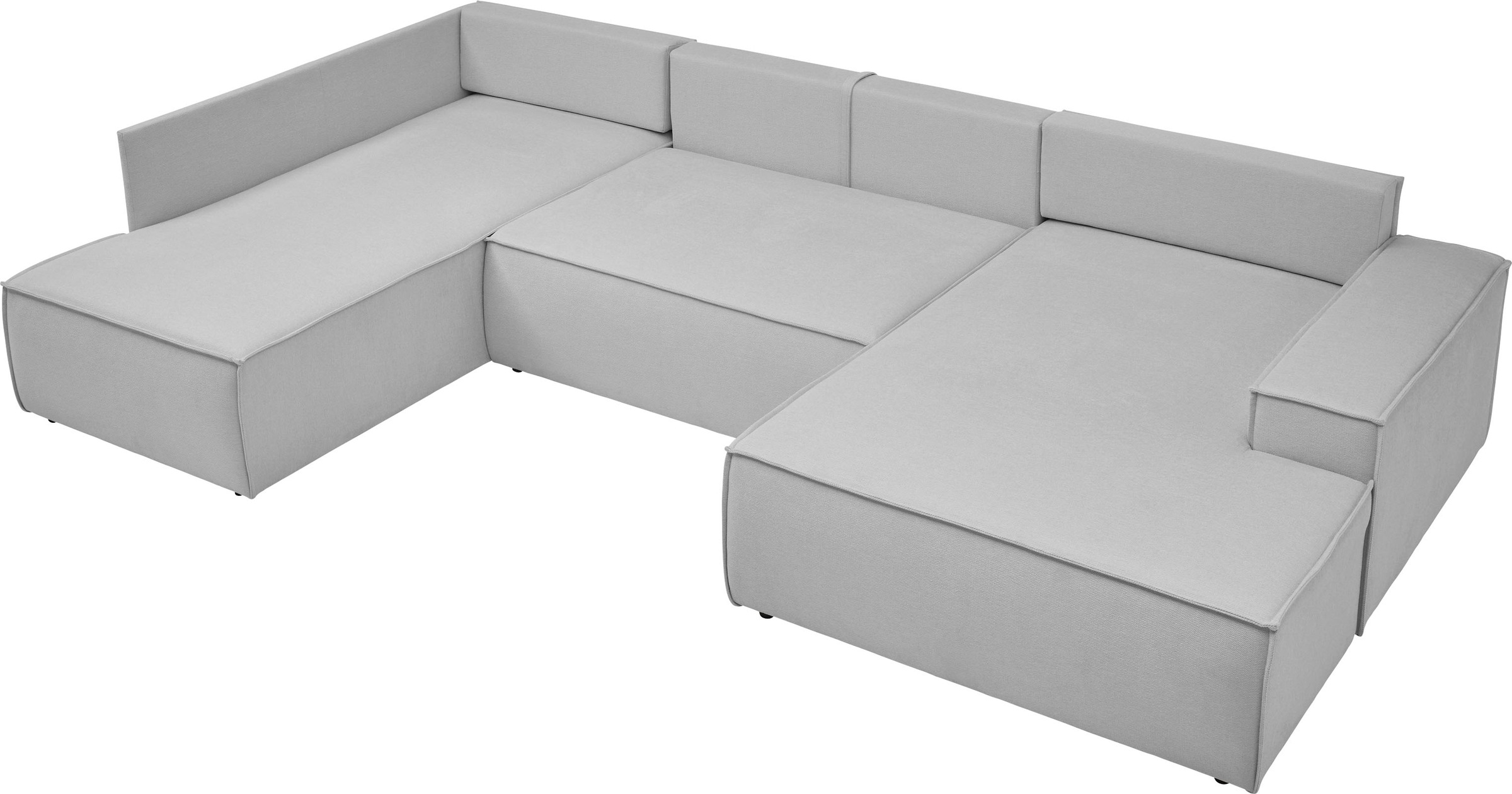 andas Paysage de salon »FINNLEY, U-Form XXL 329 cm, Schlafsofa, Schlaffunktion m. Bettkasten« verfügbar in den Stoffqualitäten Bouclé, Struktur fein und Mega Cord
