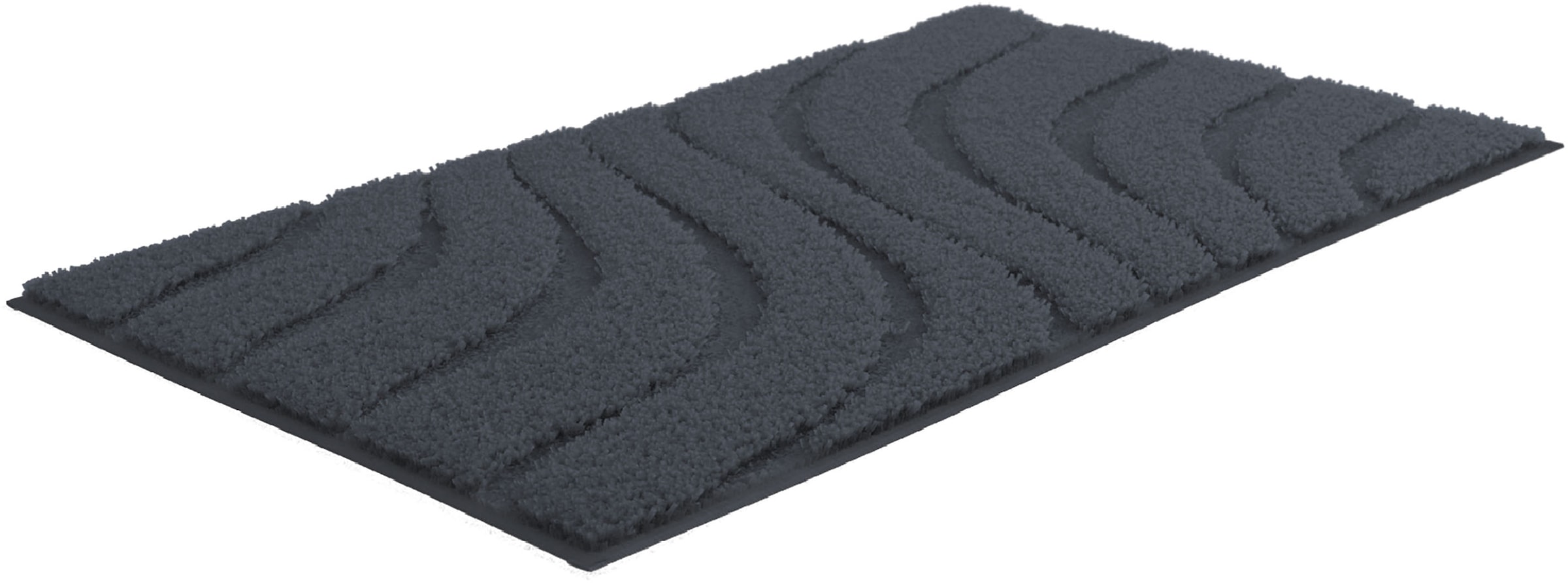 GOODproduct Badematte »Levii, Badvorleger, Badezimmer Teppich, sehr weich« Höhe 20 mm rutschhemmend beschichtet fussbodenheizungsgeeignet | schnell trocknend Hoch-Tief-Effekt, weiche Haptik, Made in Europe