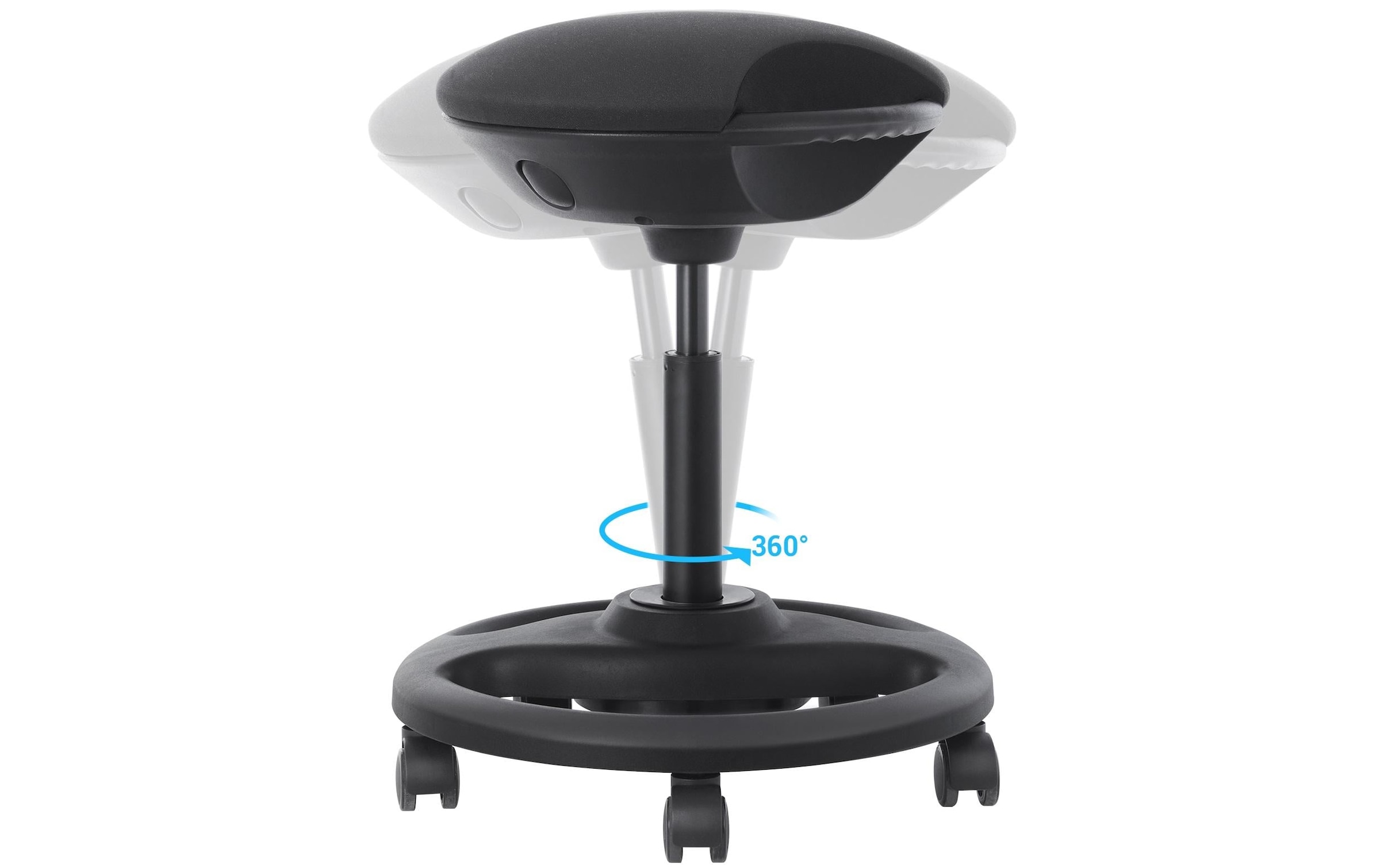 SONGMICS Tabouret »höhenverstellbar, mit Fusskreuz, Schwarz«