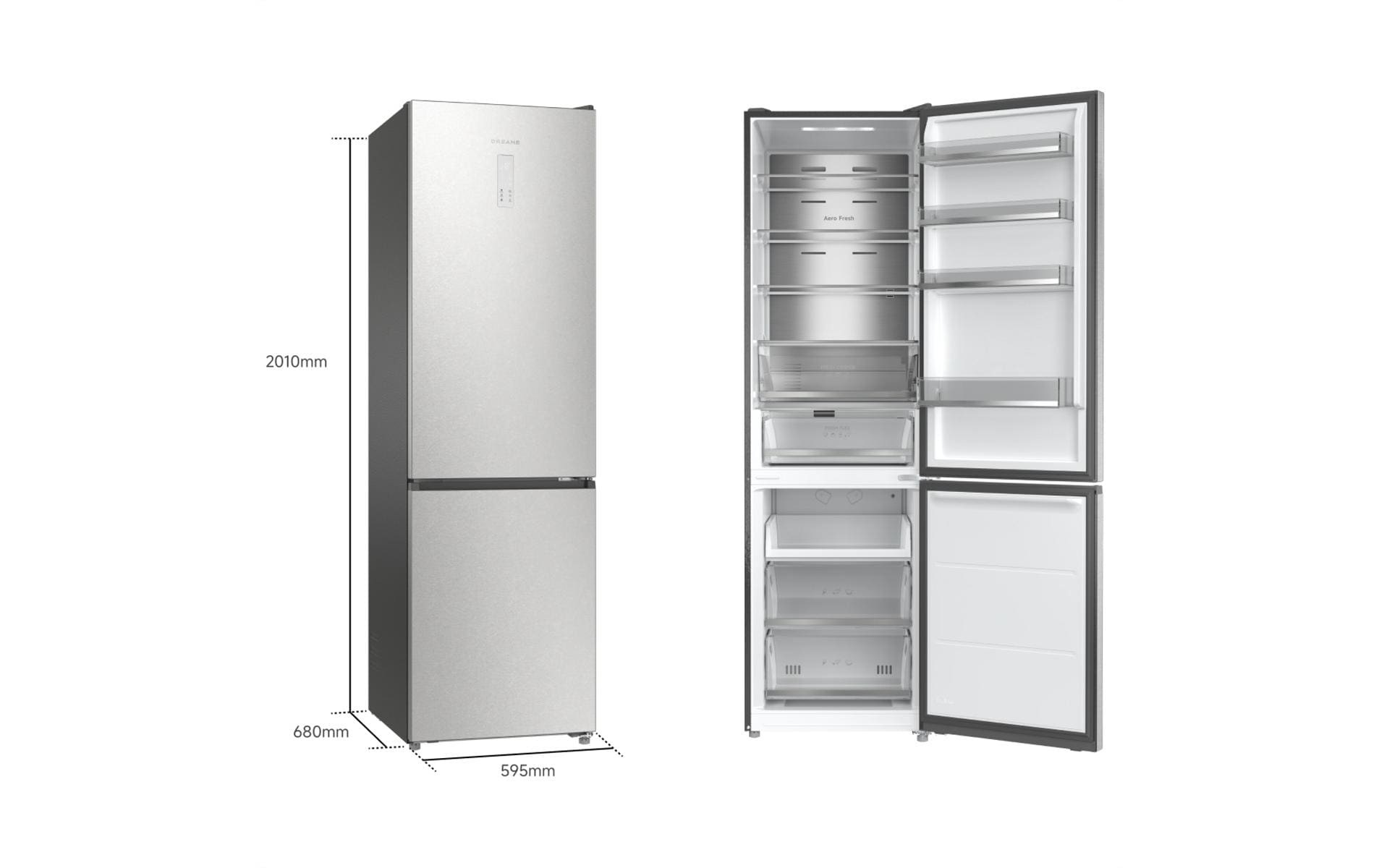Dreame Kühl-/Gefrierkombination »DRB450WMBDEU« 201 cm hoch 59,5 cm breit Viel Platz, Leise, Modernes Design