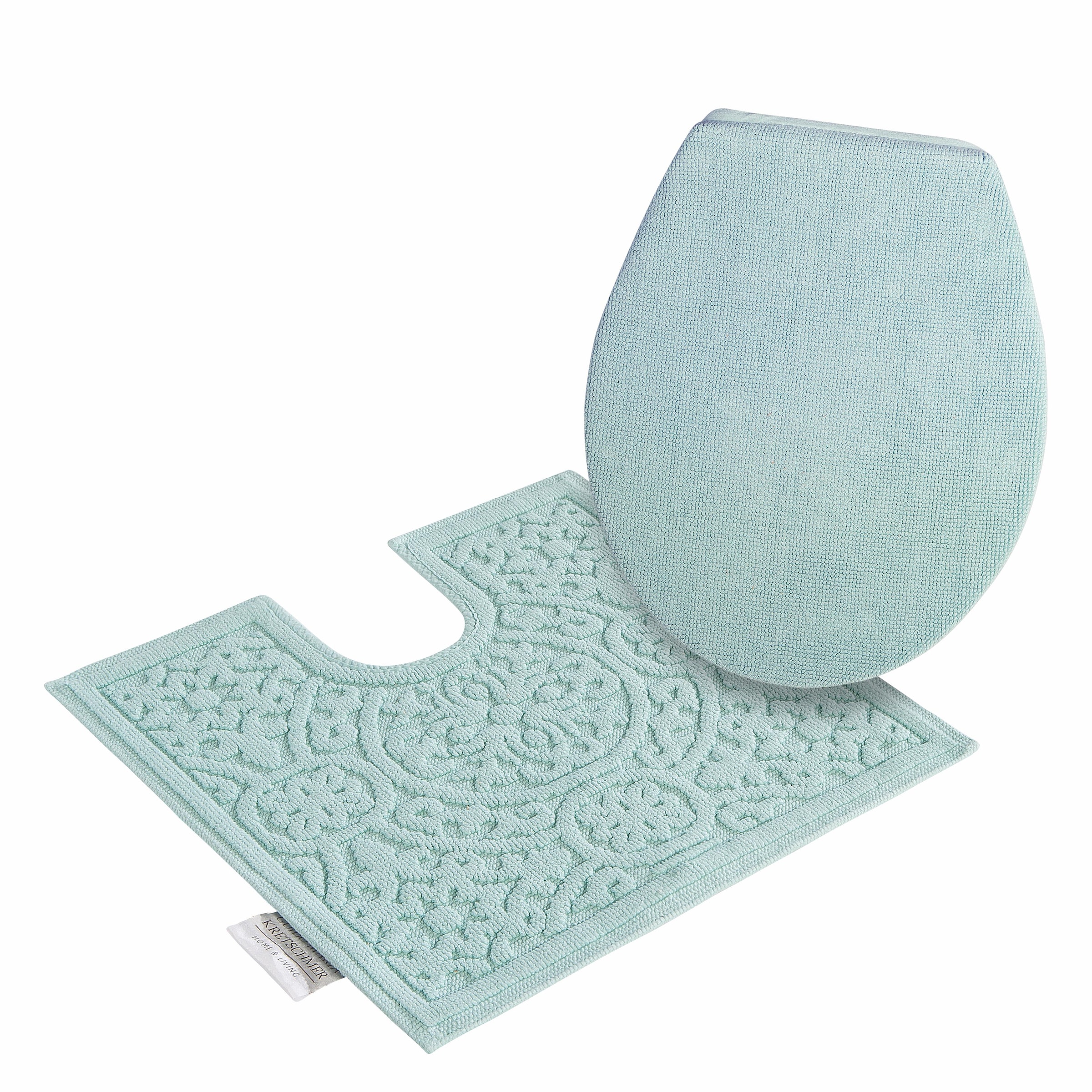 Guido Maria Kretschmer Home&Living Badematte »Garden Pastels« Höhe 3 mm rutschhemmend beschichtet fussbodenheizungsgeeignet | schnell trocknend | strapazierfähig Badteppich, Hoch-Tief-Effekte, auch als 2 tlg. Set erhältlich