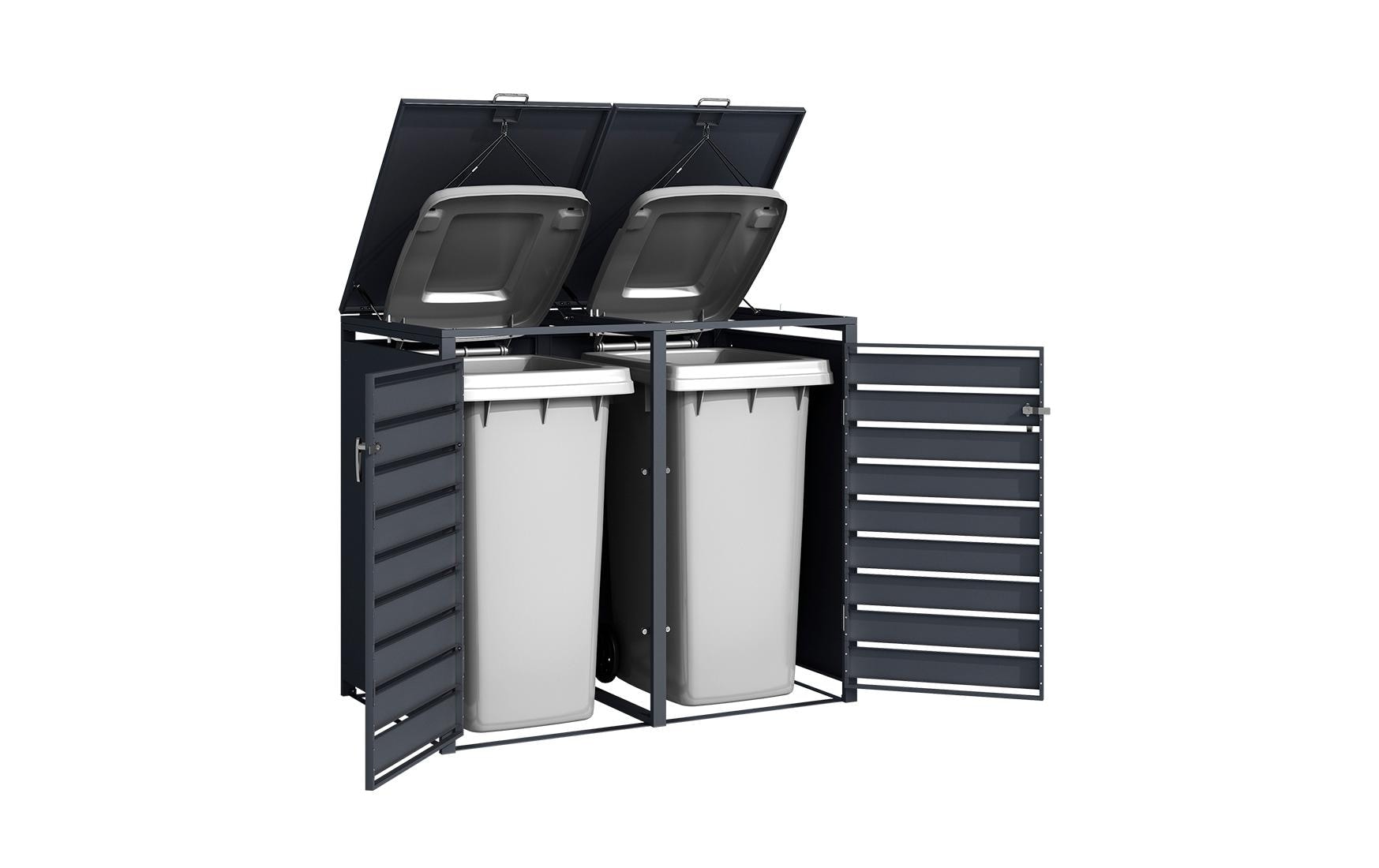   Mülltonnenbox »Contini 2-Türig Anthrazit«