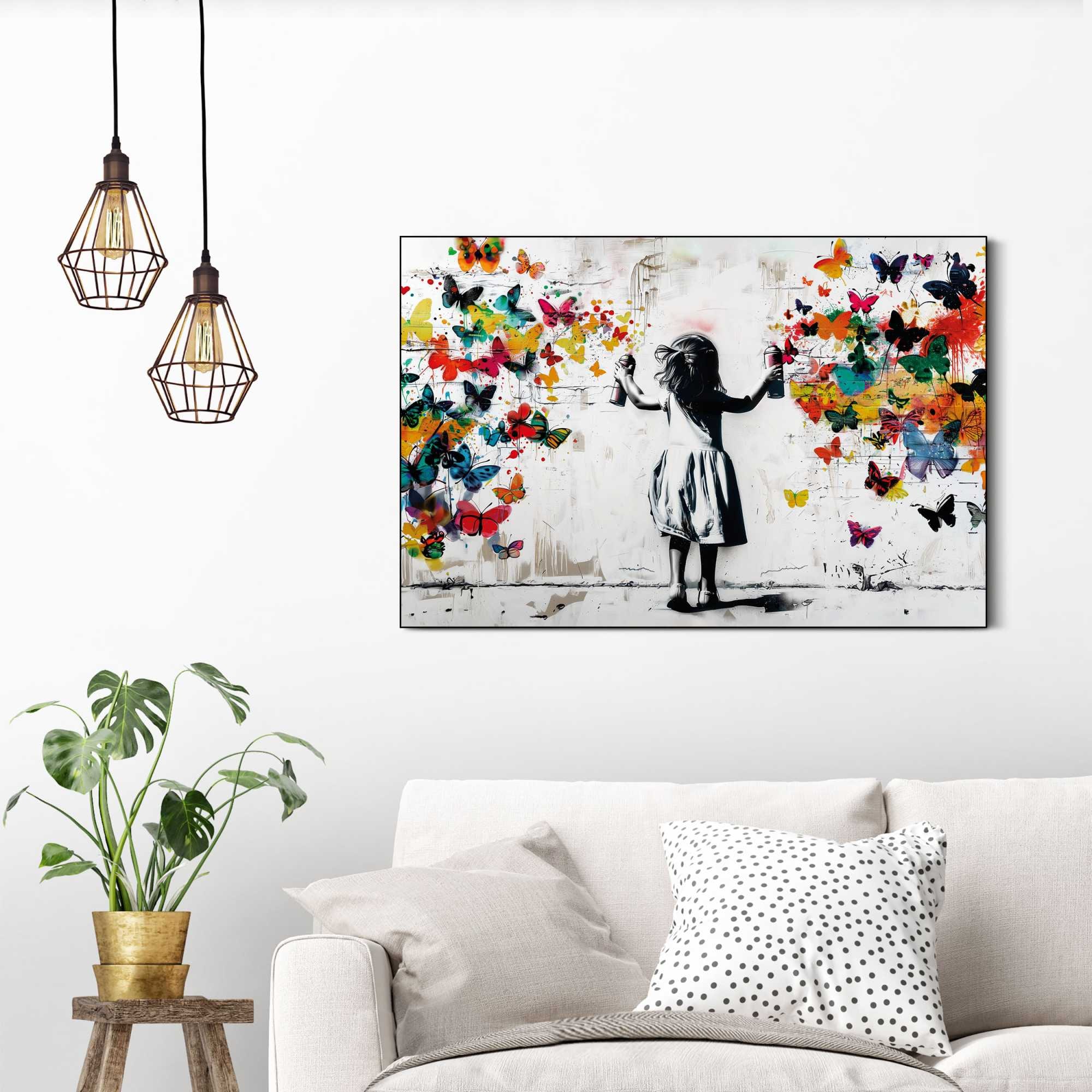 Reinders! Wandbild »Wolke von Schmetterlingen« Kinderzimmer - Mädchen - Mehrfarbig - MDF - Street Art - 90x60 cm