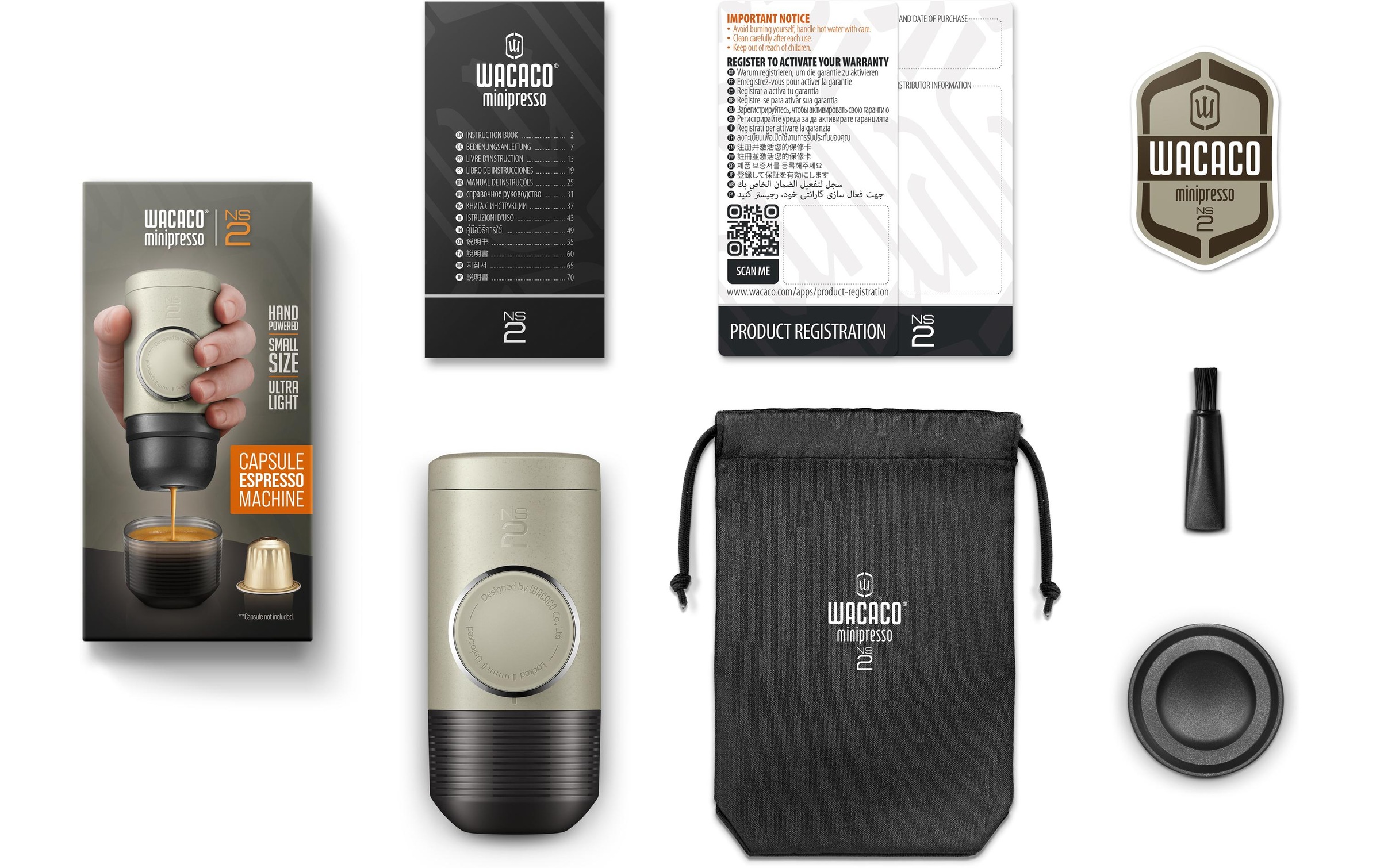 Wacaco Reisekaffeemaschine »Minipresso NS2 Nespresso Kapseln«