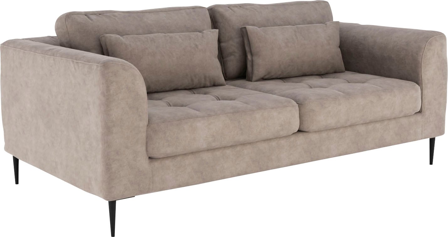 TRENDMANUFAKTUR 2-places »Luzi, gemütlich und bequem, tolle Detailverabeitung« au choix avec fonction sommeil et coffre-lit, coussin lombaire inclus
