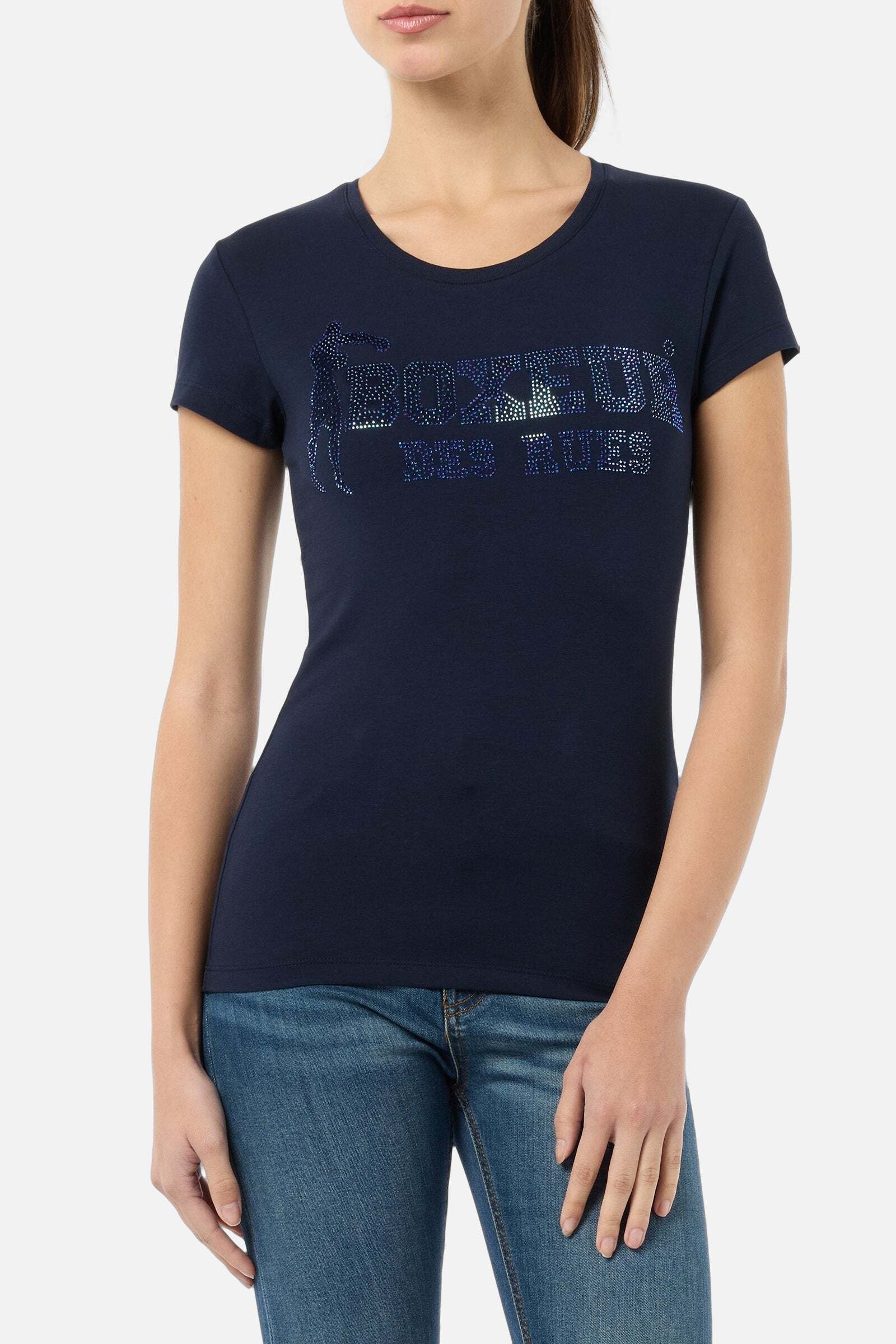BOXEUR DES RUES T-Shirt »BOXEUR DES RUES T-Shirt Rhiestone Logo T-Shirt«

