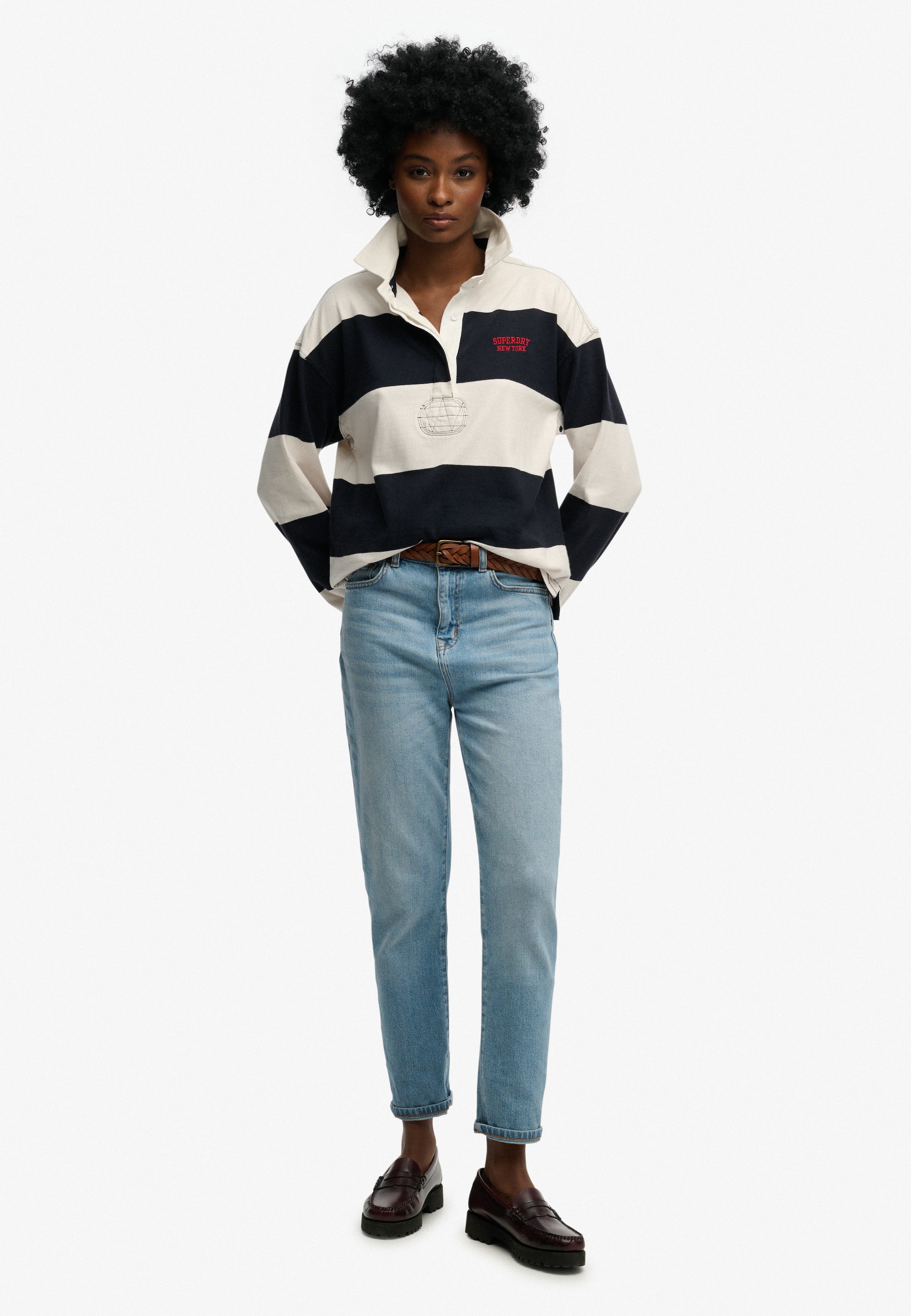 Superdry Polo à manches longues »HERITAGE STRIPE RUGBY TOP«