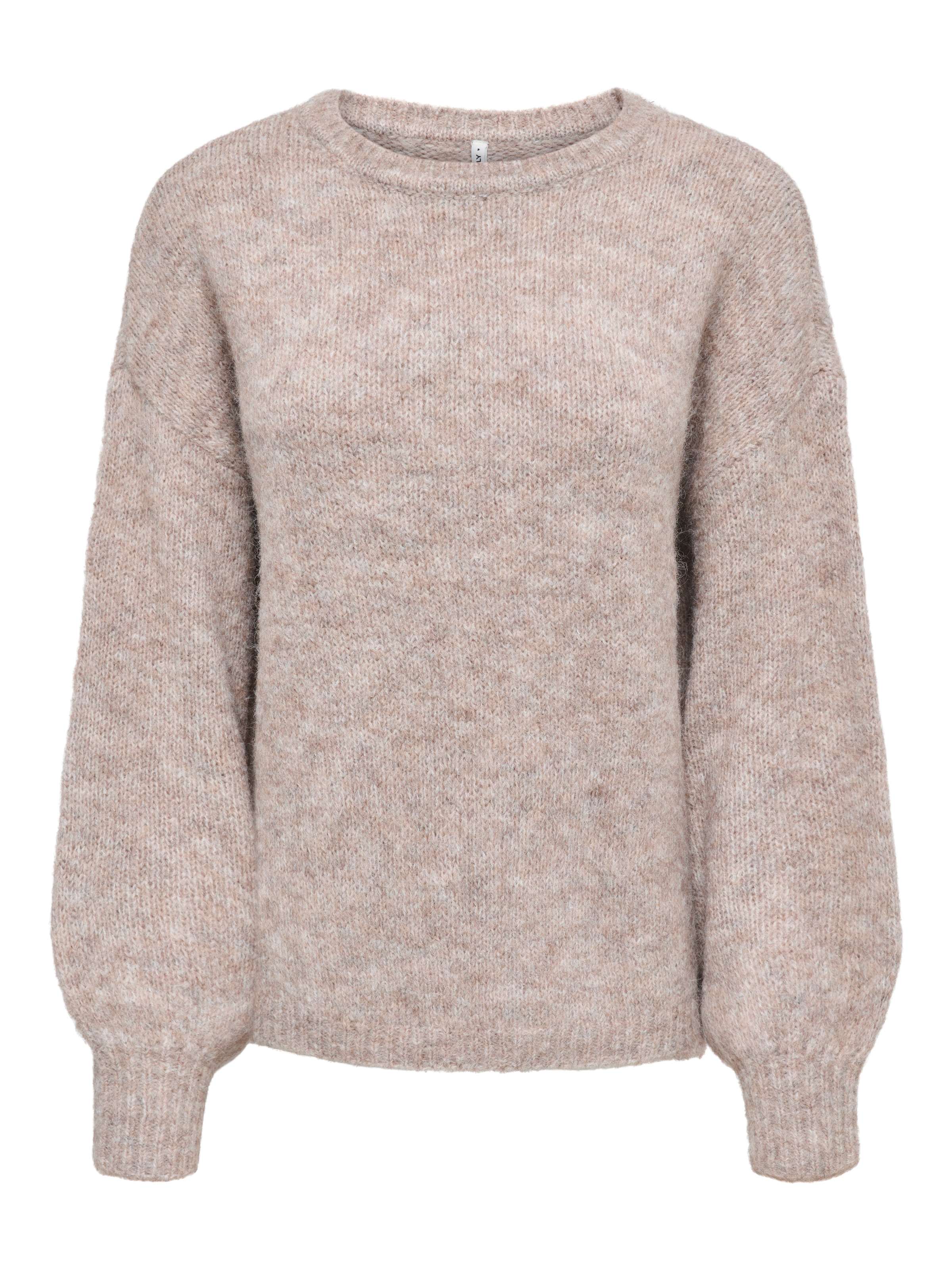 ONLY Strickpullover »ONLNELLIE LS O-NECK KNT NOOS« Materialmix, regular fit