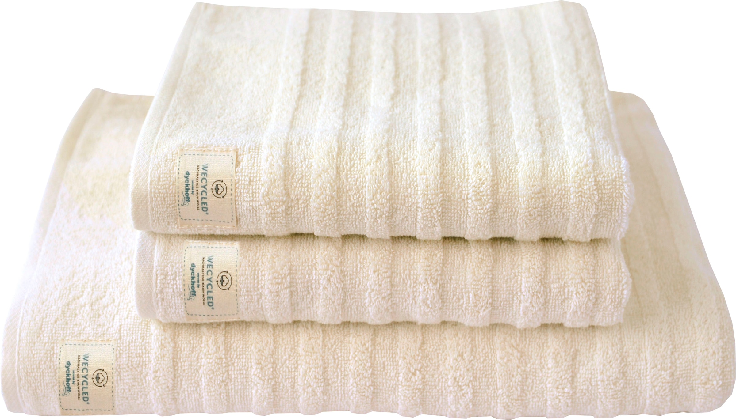 Dyckhoff Set de serviettes »Wecycled« 2 Handtücher (50x100cm), 1 Duschtuch (70x140cm)
