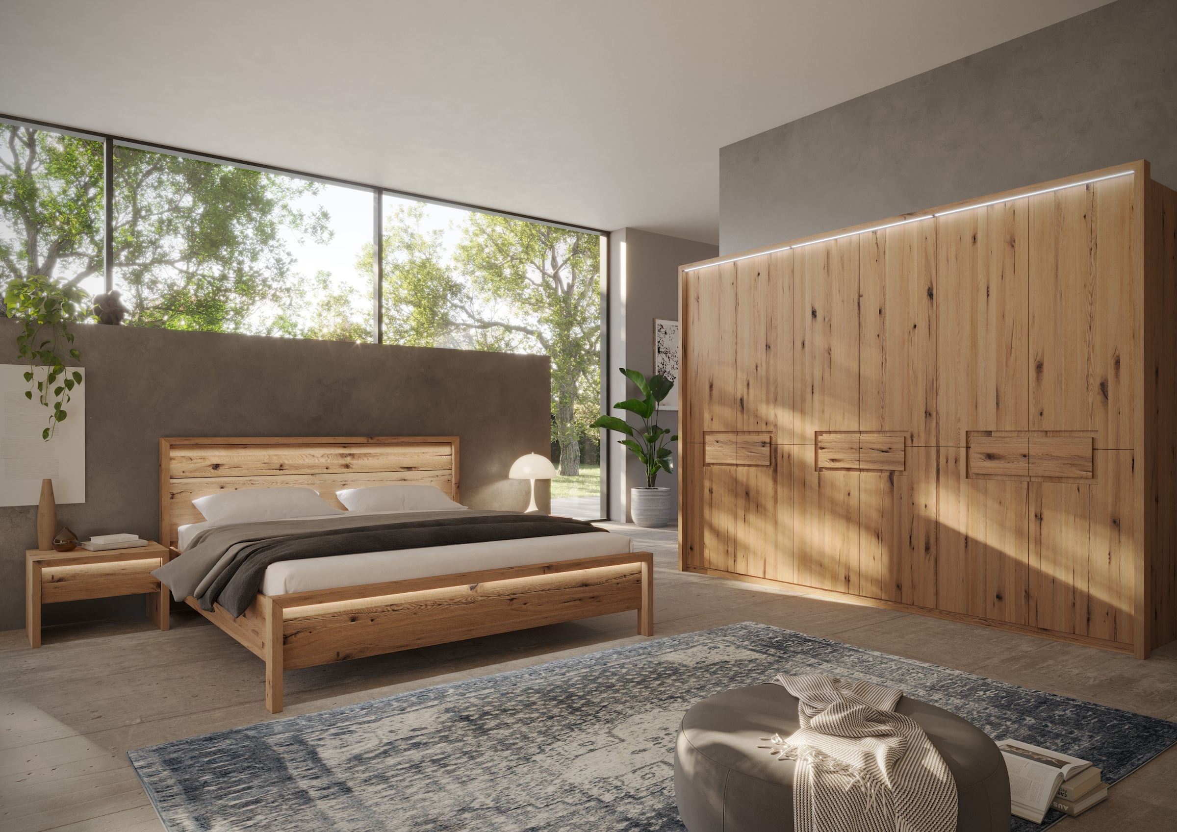 Home affaire Nachtkonsole »Ambroise« inkl. LED-Beleuchtung