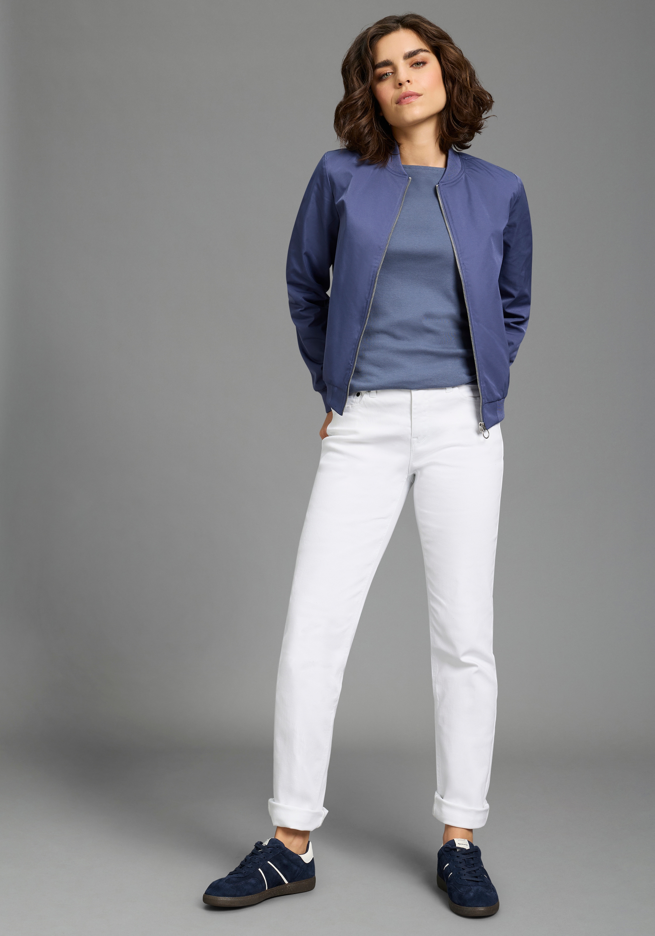 AJC Blouson mit Rippkragen, praktische Eingrifftaschen, Leichte Übergangsjacke