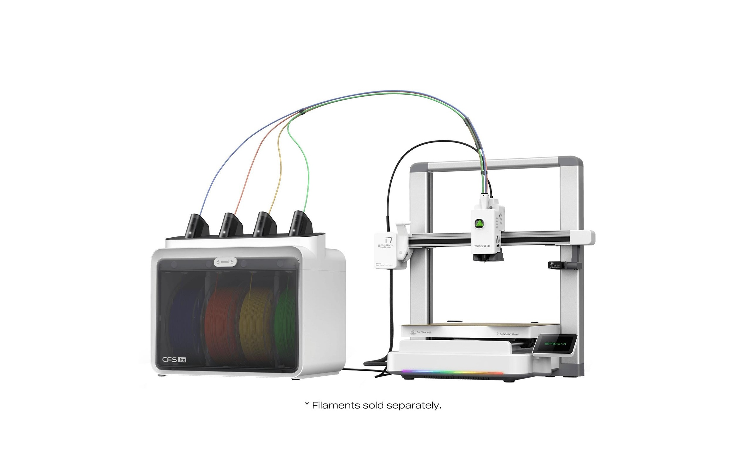 Creality Imprimante 3D »SPARKX i7 Farb-Combi (i7 + CFS Lite)« Drucktechnik: Fused Deposition Modeling