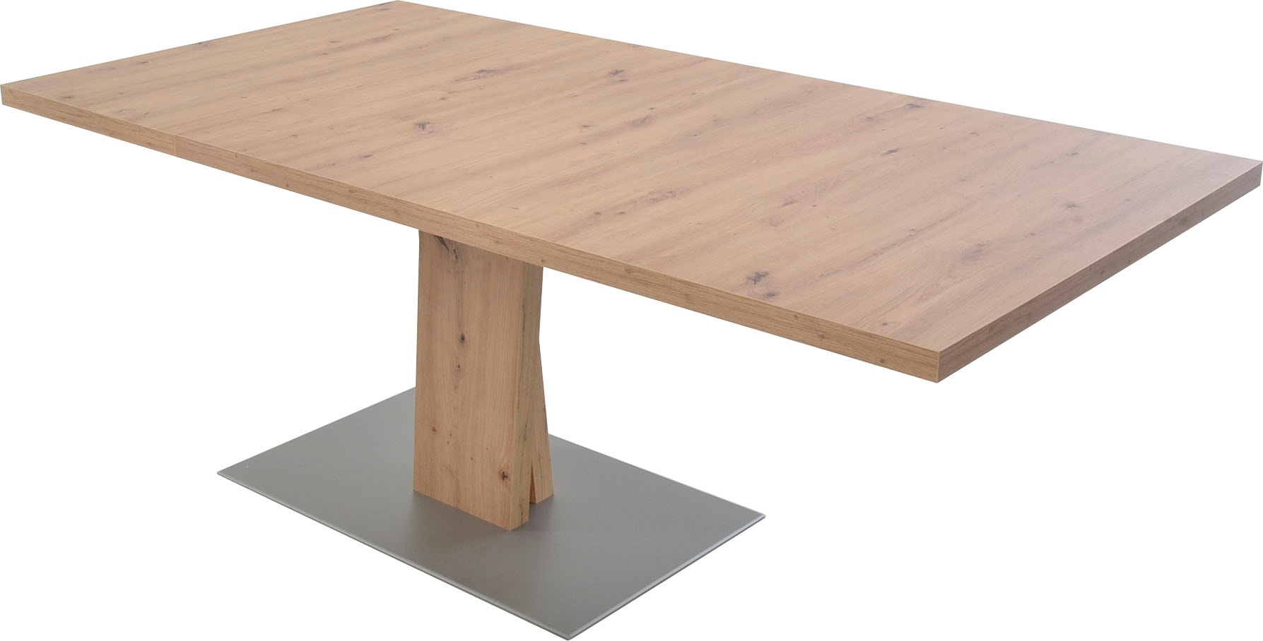 K+W Komfort & Wohnen Esstisch »Giacomo II Ausziehtisch« Artisan Eiche Nachbildung, mit Schiebe-Ansteckplatte, Bodenplatte MDF