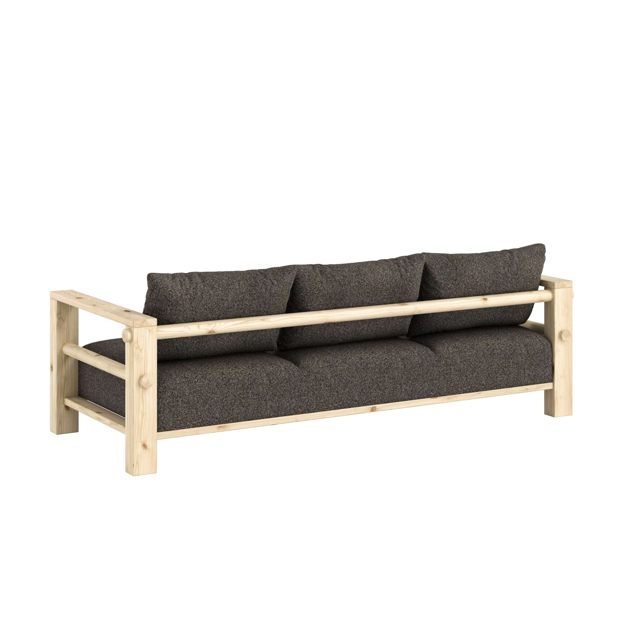 Karup Design Canapé »Bare Sofa, Schlafsofa mit Boxspring, 3-Sitzer, Couch, Bettfunktion« Matelas boxspring avec ressorts, 3 coussins dorsaux, fabriqué en Europe