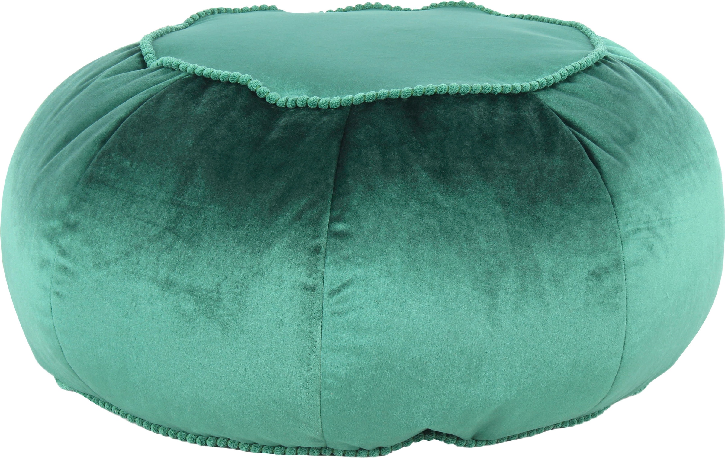 Kayoom Sitzhocker »Pouf Taj Mahal 325, trendige samtige Oberfläche« 1 Stk. tlg. samtweich, farbig, modern, orientalisches Design